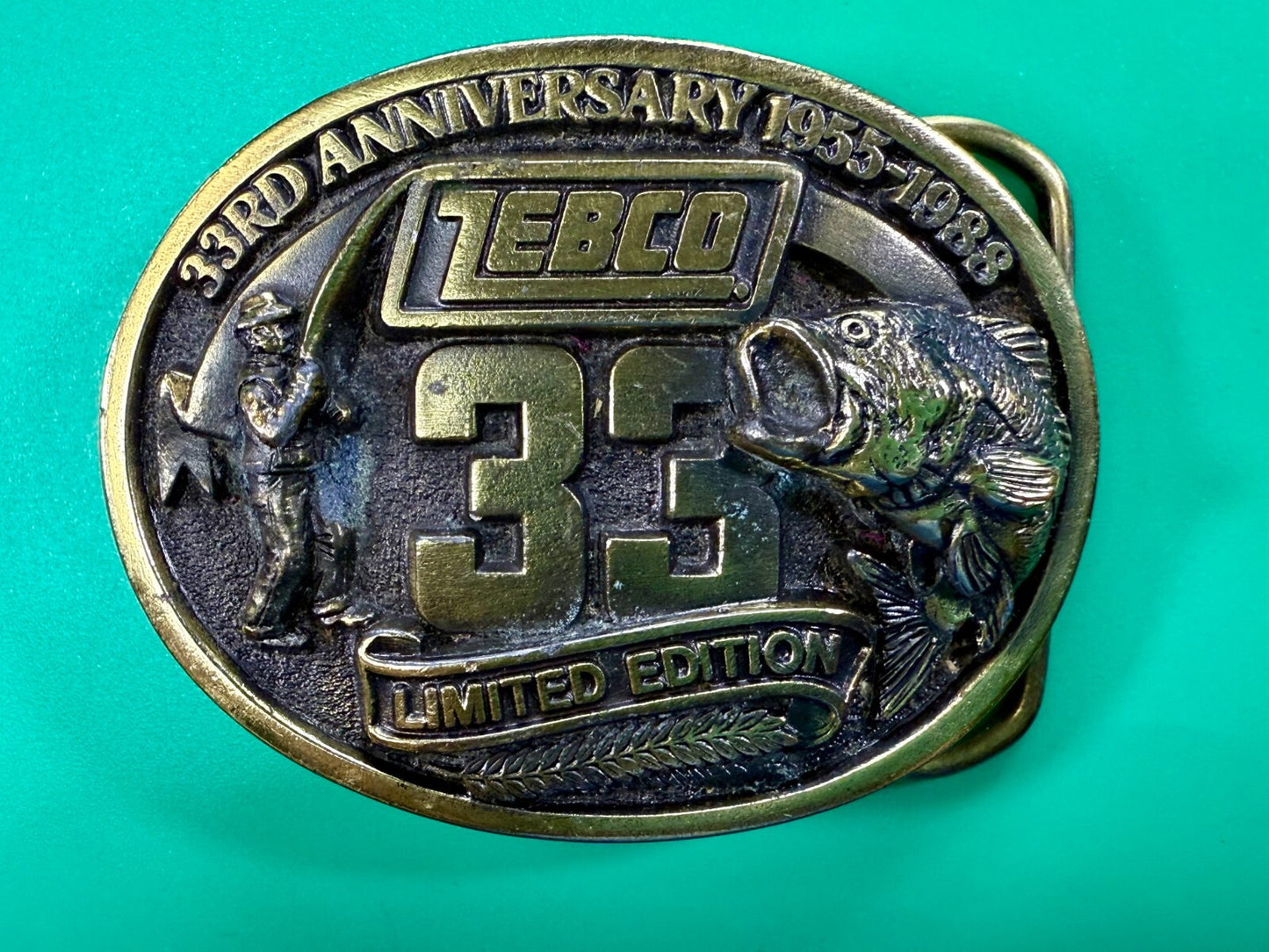 33rd Anniversary Zebco Angler Fishing Edition The Great American Belt Buckle