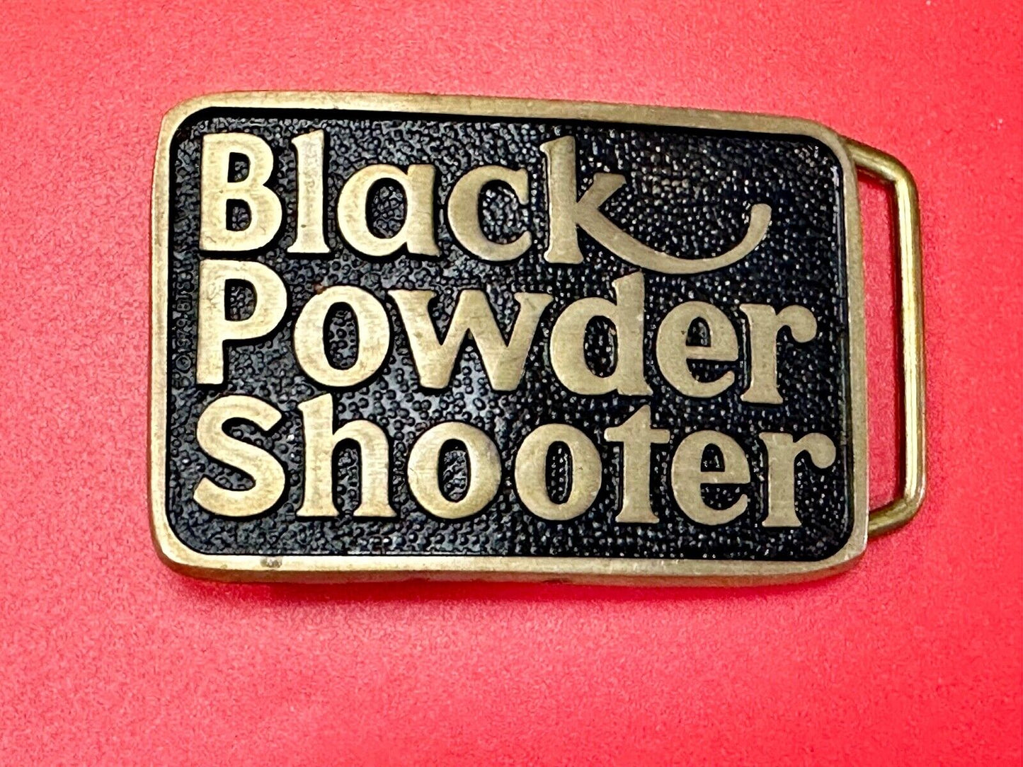 Black Powder Shooter Guns & Ammo Vintage Solid Brass belt buckle by BTS