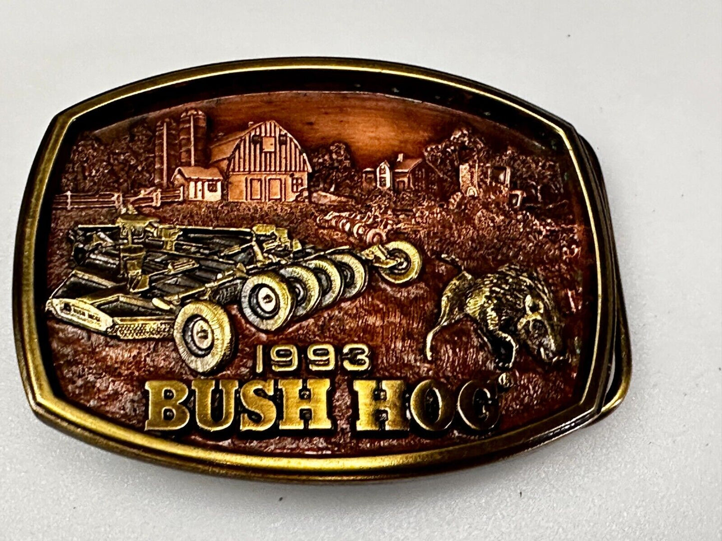 1993 Bush Hog The Legend Agriculture Machine Co. Commemorative Belt Buckle