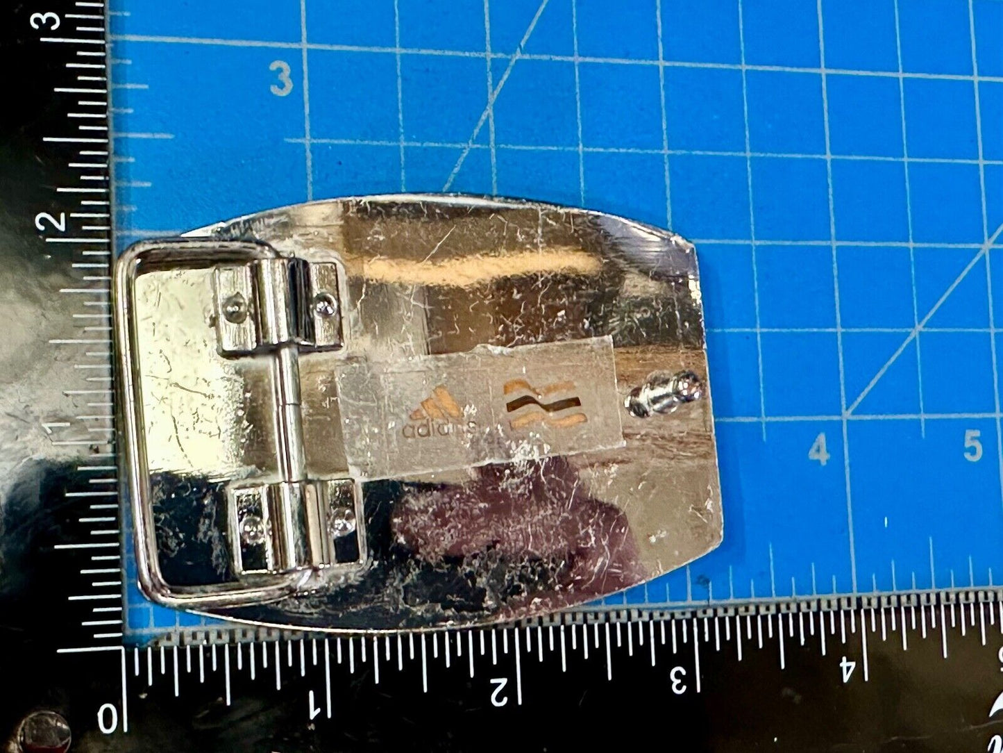 Vintage Adidas Lethal Silver Belt Buckle