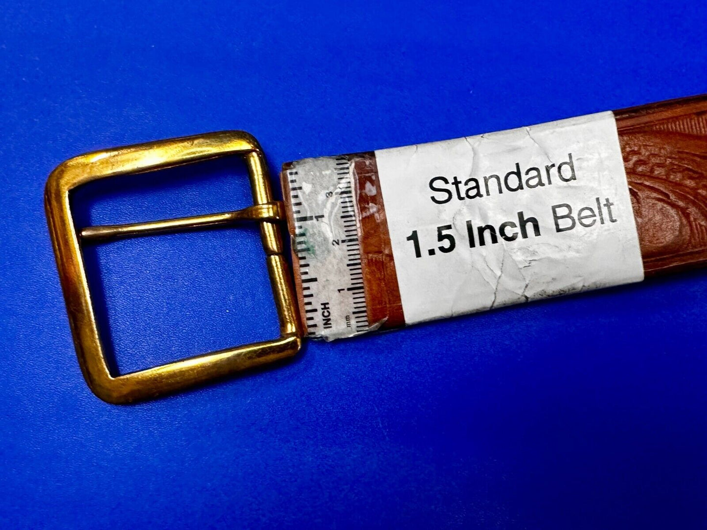 2" Wide Vintage Brass Tone Replacement Belt Buckle