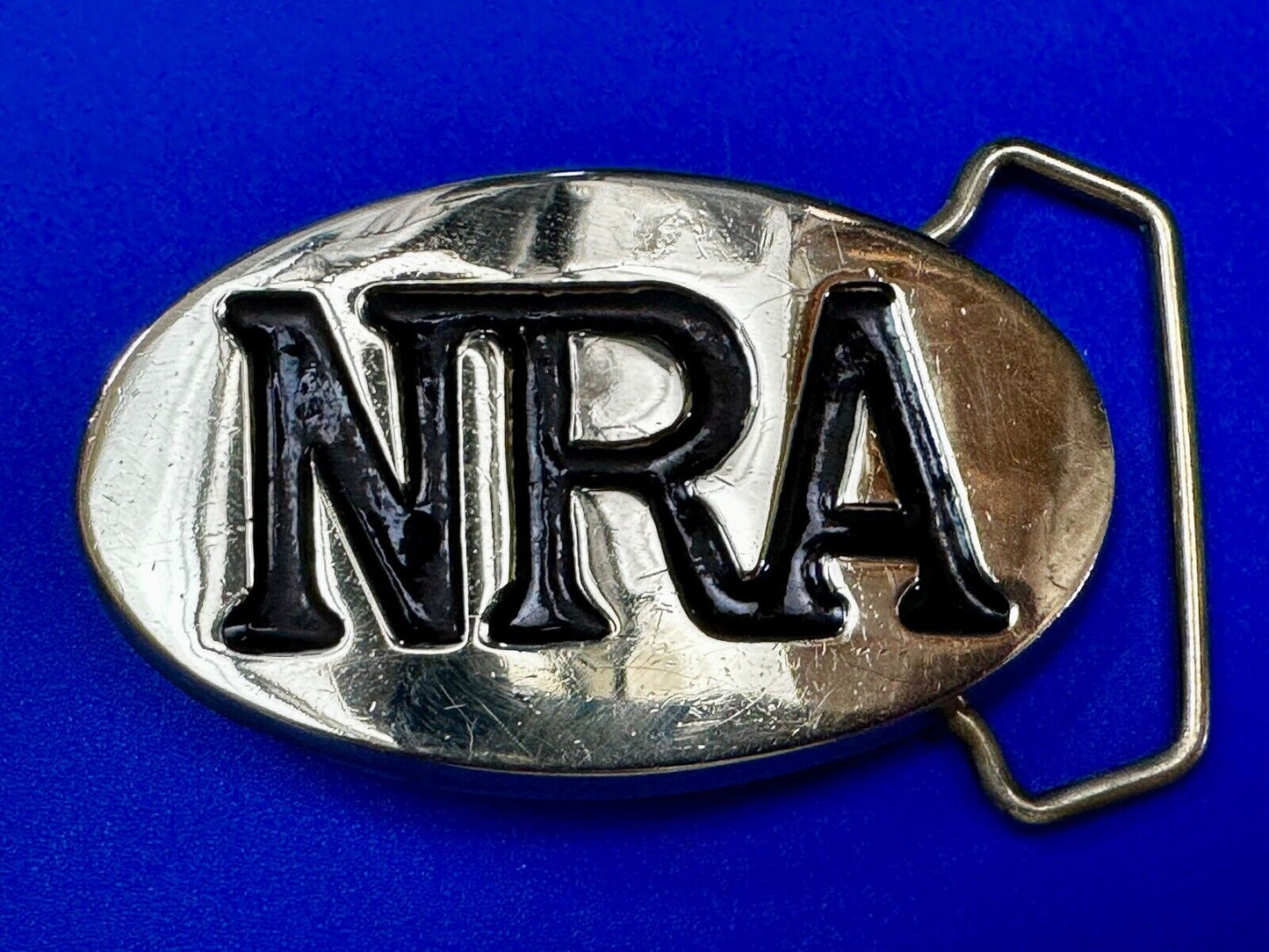 Baron Buckles NRA National Rifle Association Solid Brass oval Belt Buckle
