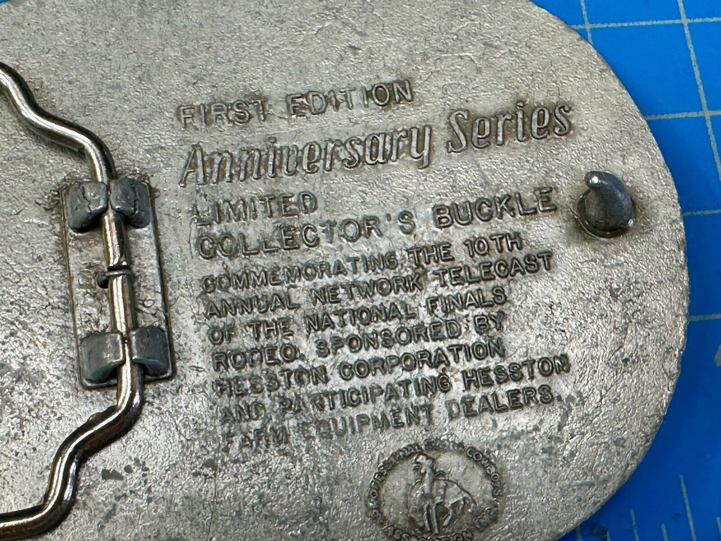 1983 Hesston National Finals Rodeo 25th Anniversary Adult Collectors Belt Buckle