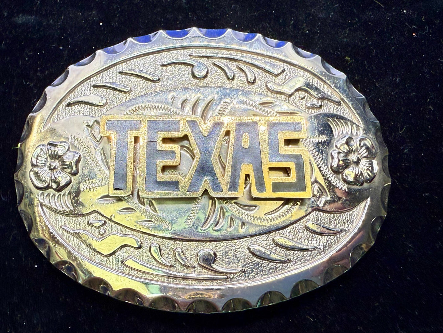 Texas - The name say it all. Big Southwestern Black Block letters Belt Buckle