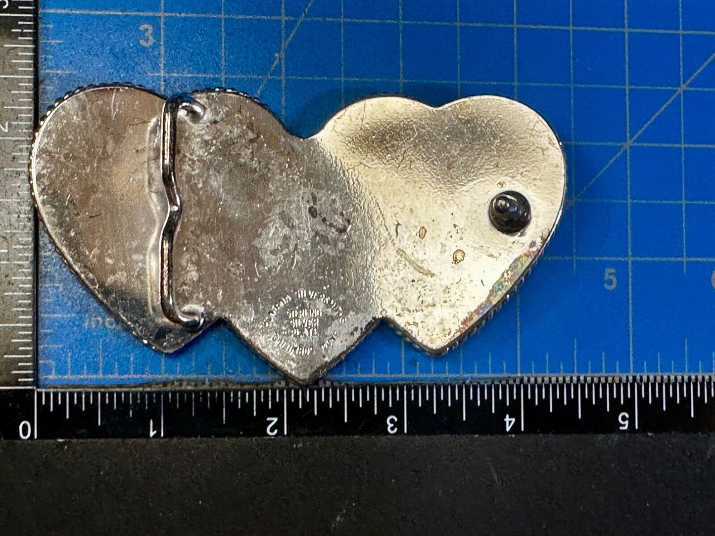 Three Triple Hearts With Initial Letter D Montana Silversmiths Belt Buckle