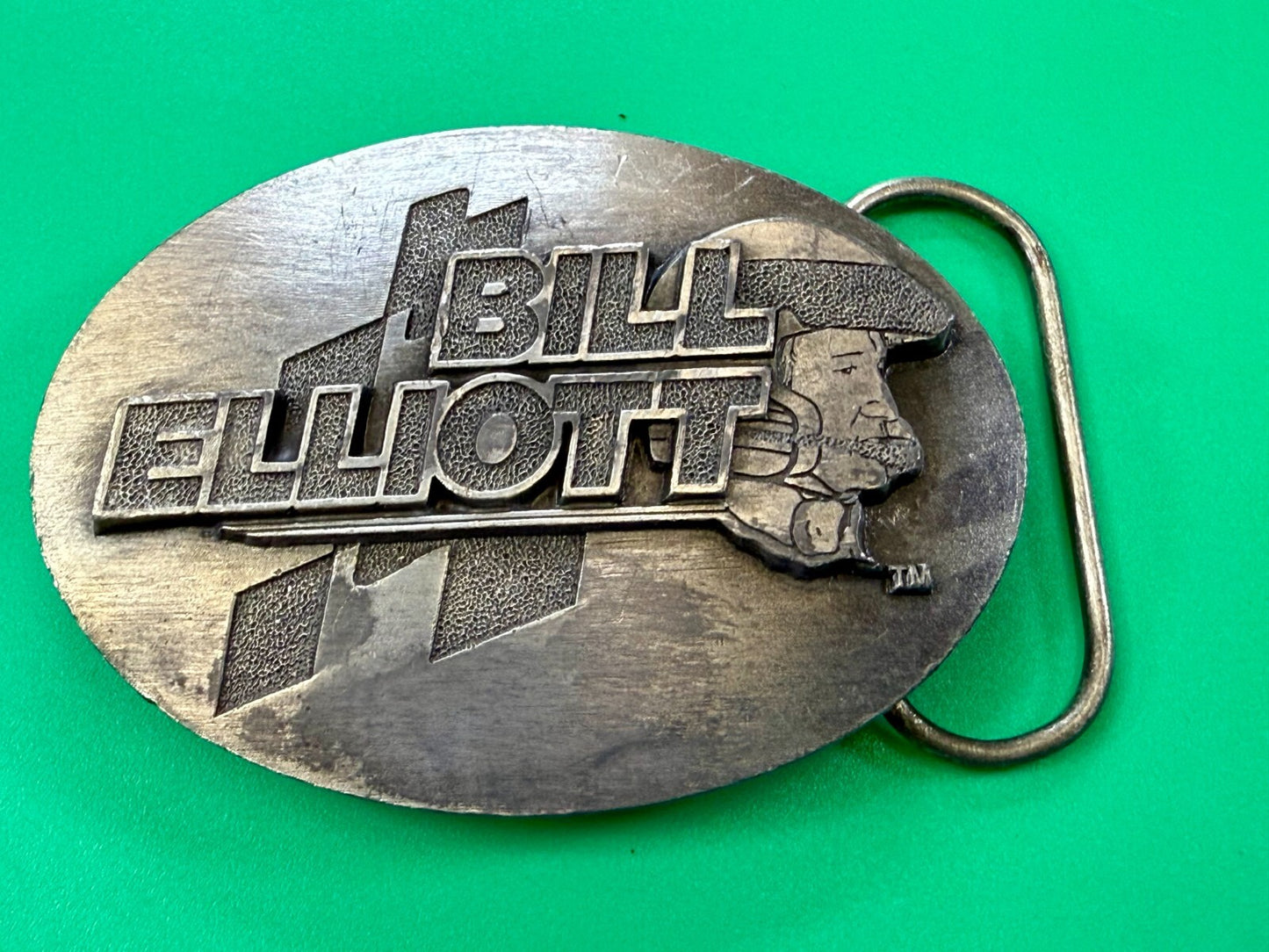 Bill Elliott NASCAR Car Racing Racer Driver Vintage 1991 Licensed Belt Buckle