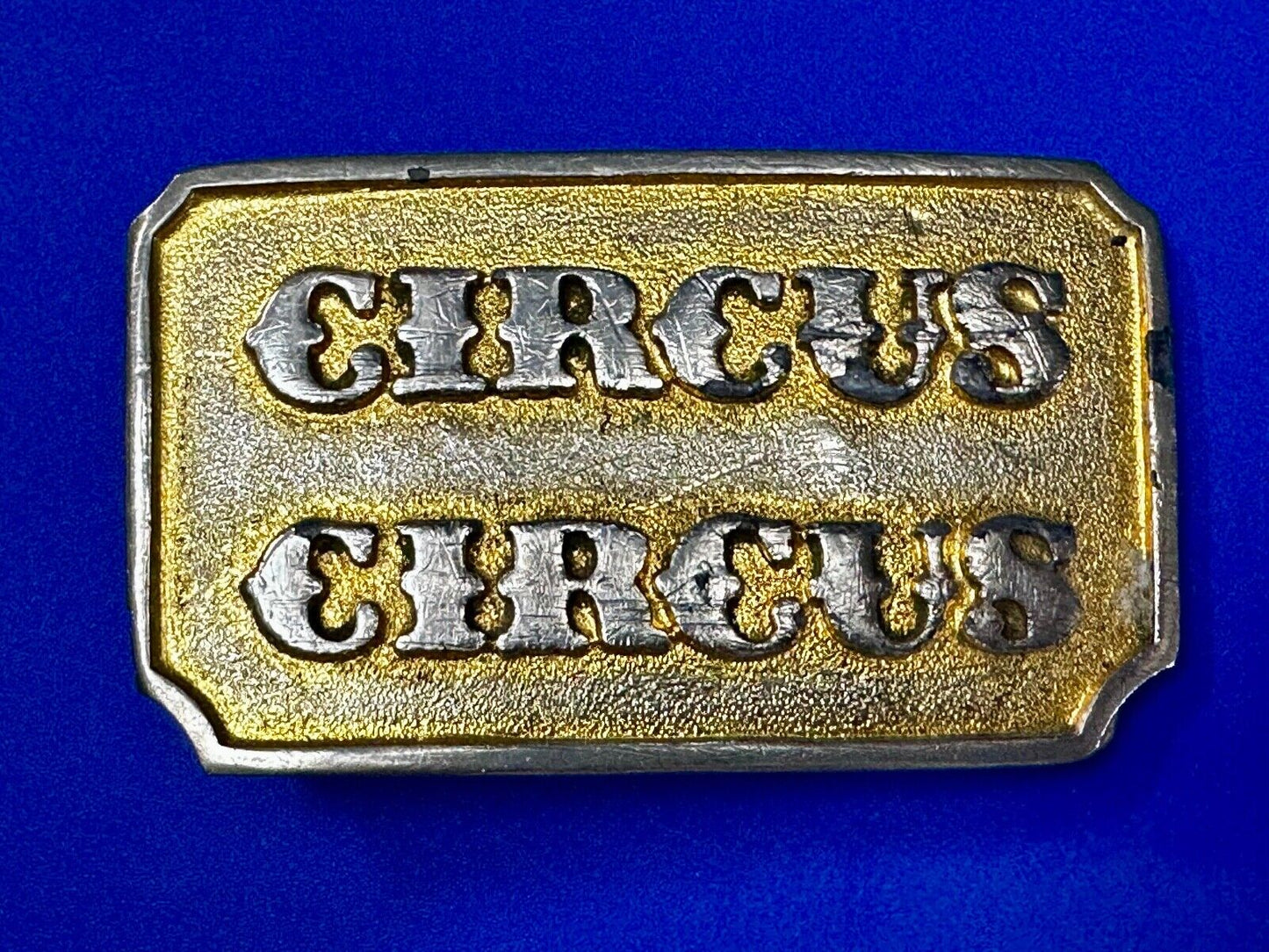 Vintage 1970s Circus Circus Hotel & Casino Gold-Tone Belt Buckle Rare Las Vegas