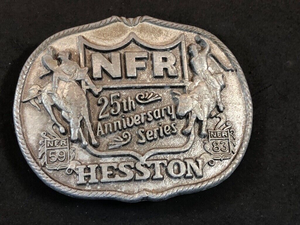 1983 Hesston National Finals Rodeo NFR 25th Anniversary Series Belt Buckle