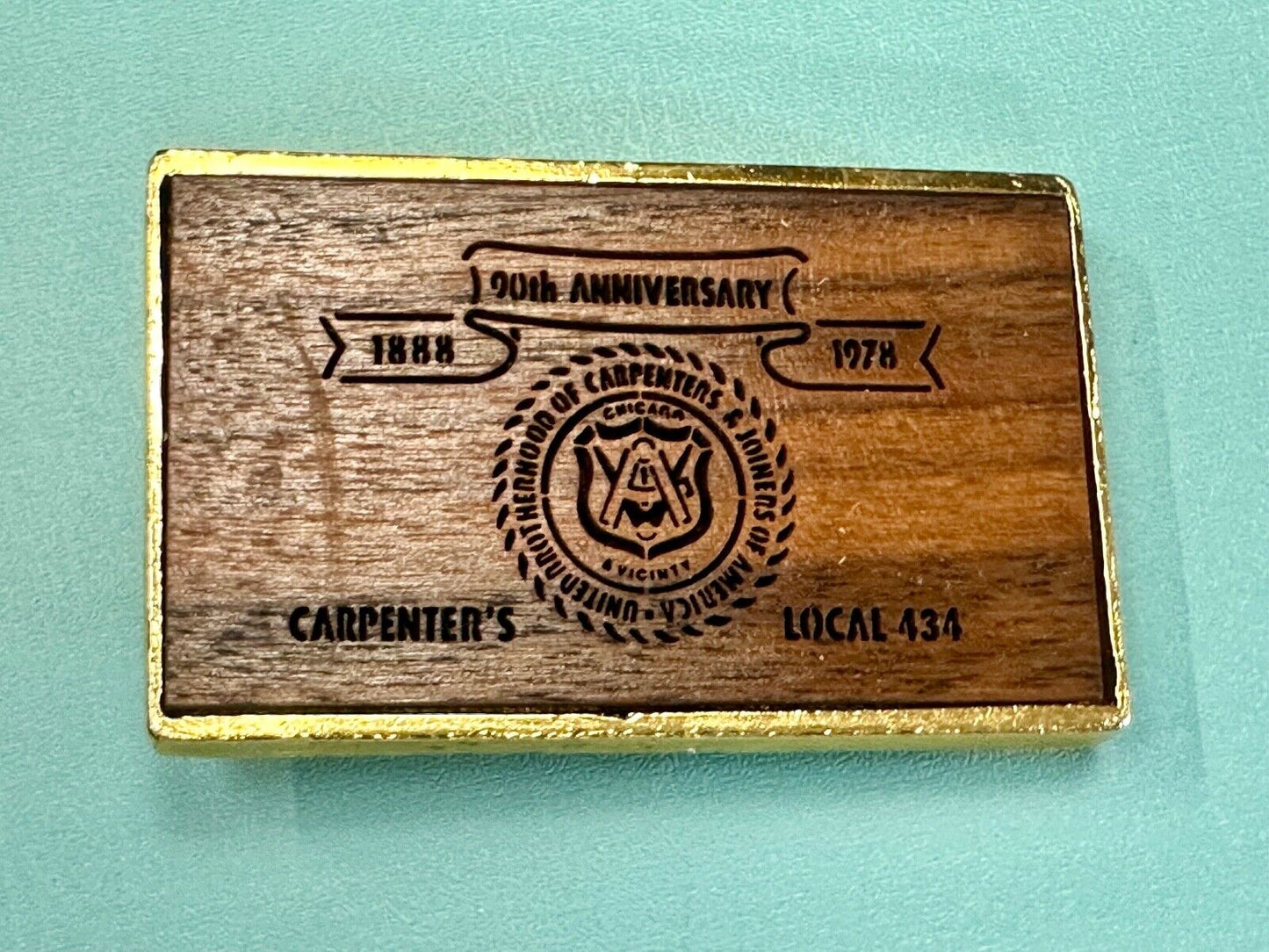 United Brotherhood of Carpenter's Union of America local 434 belt buckle