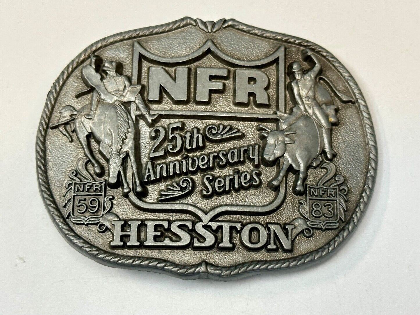 1993 Hesston National Finals Rodeo NFR 25th year celebration Belt Buckle