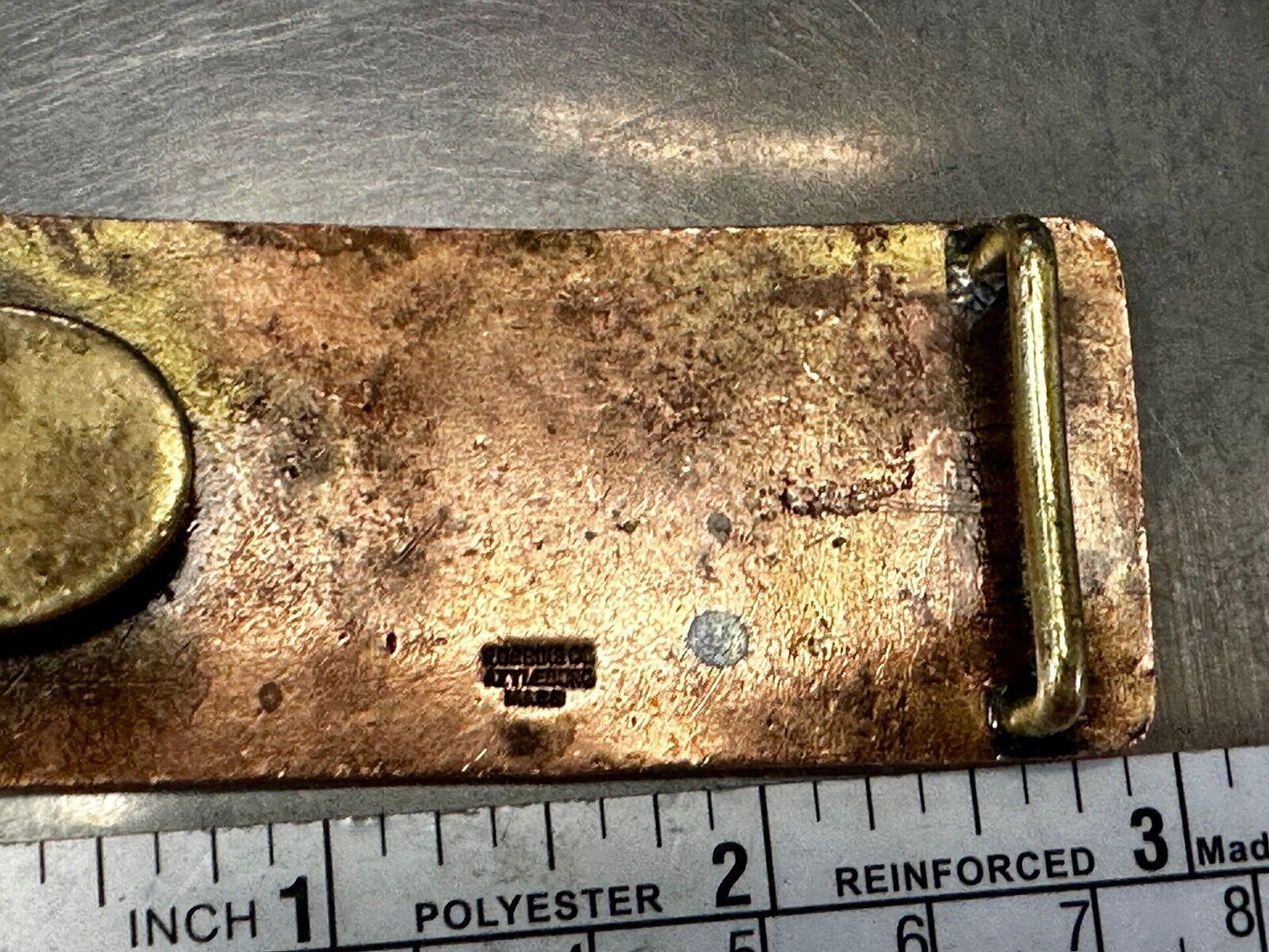 Ames School University Antique Robbins Co Attleboro Mass Belt Buckle