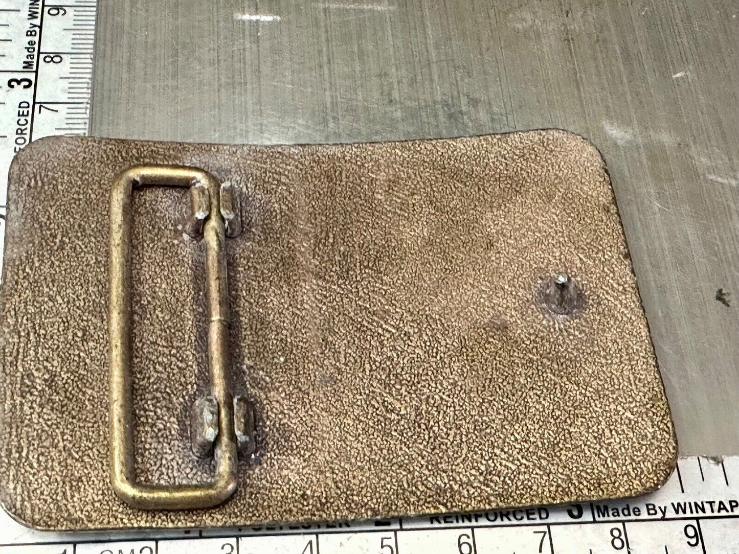 Vintage Arizona Downs Jockeys on Horses Racetrack vtg. Brass Tone Belt Buckle
