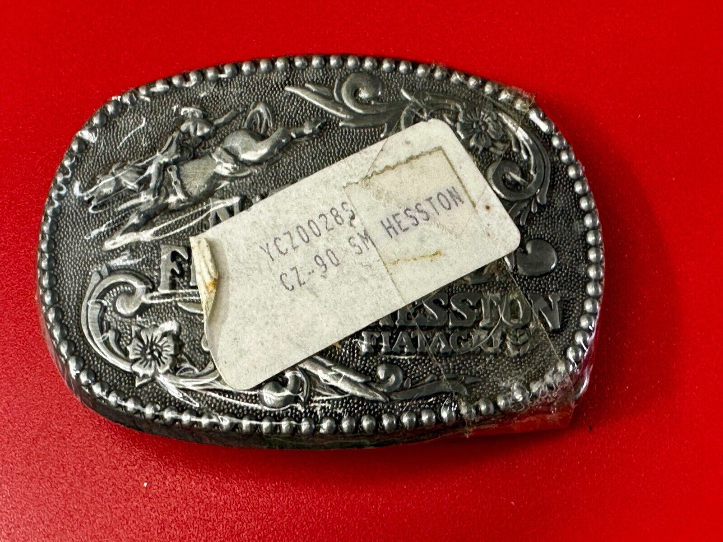 1990 Hesston National Finals Rodeo NFR Cowboys Youth Size NOS Belt Buckle