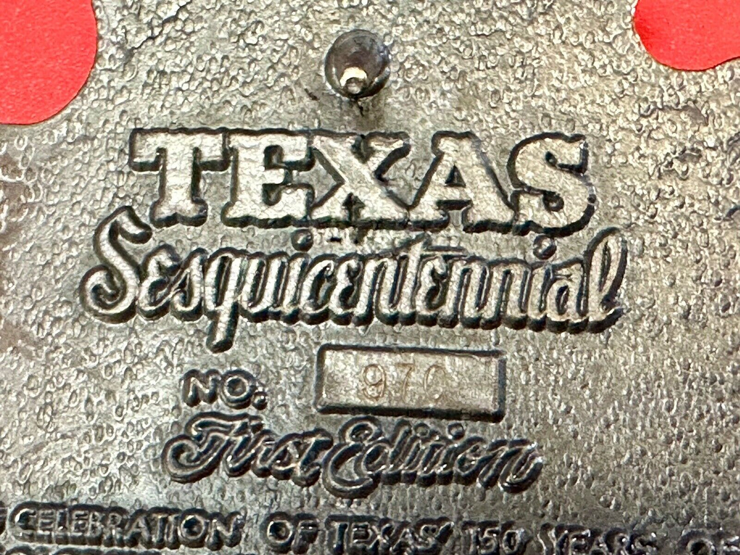 Texas Sesquicentennial 1836-1986 Solid Brass 1st Edition ADM Belt Buckle