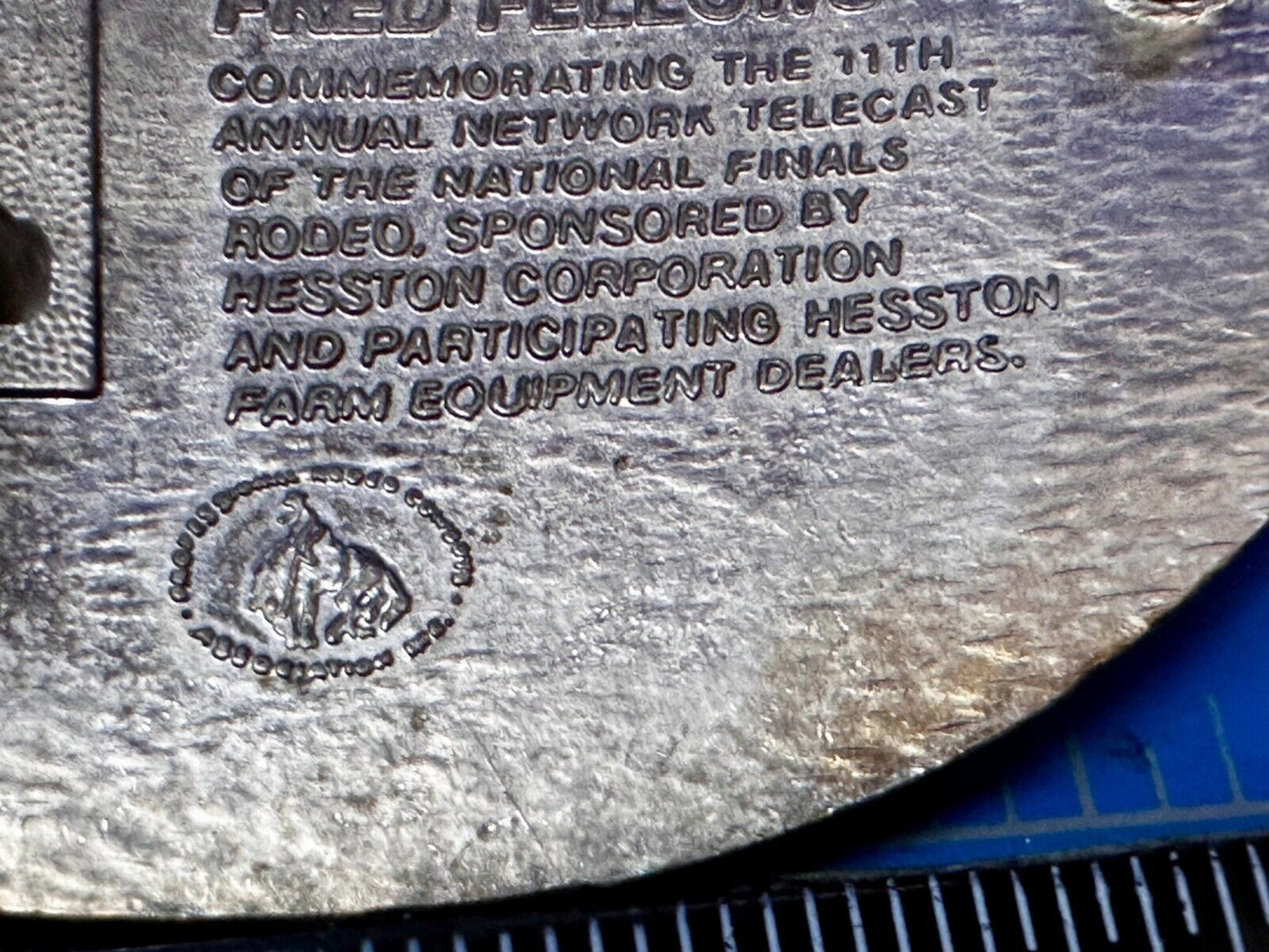 1984 Hesston NFR National Finals Rodeo Cowboys Western Belt Buckle