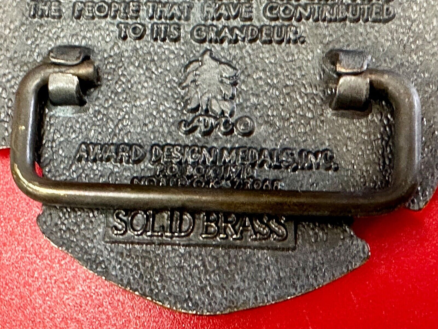 Texas Sesquicentennial 1836-1986 Solid Brass 1st Edition ADM Belt Buckle