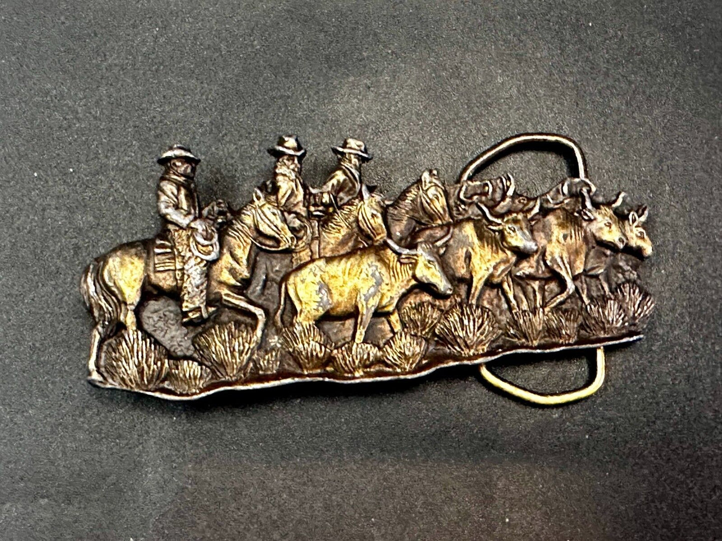 The Caddle Drive - Rodeo Cowboys Ranchers Day at Work Bergamot Belt Buckle