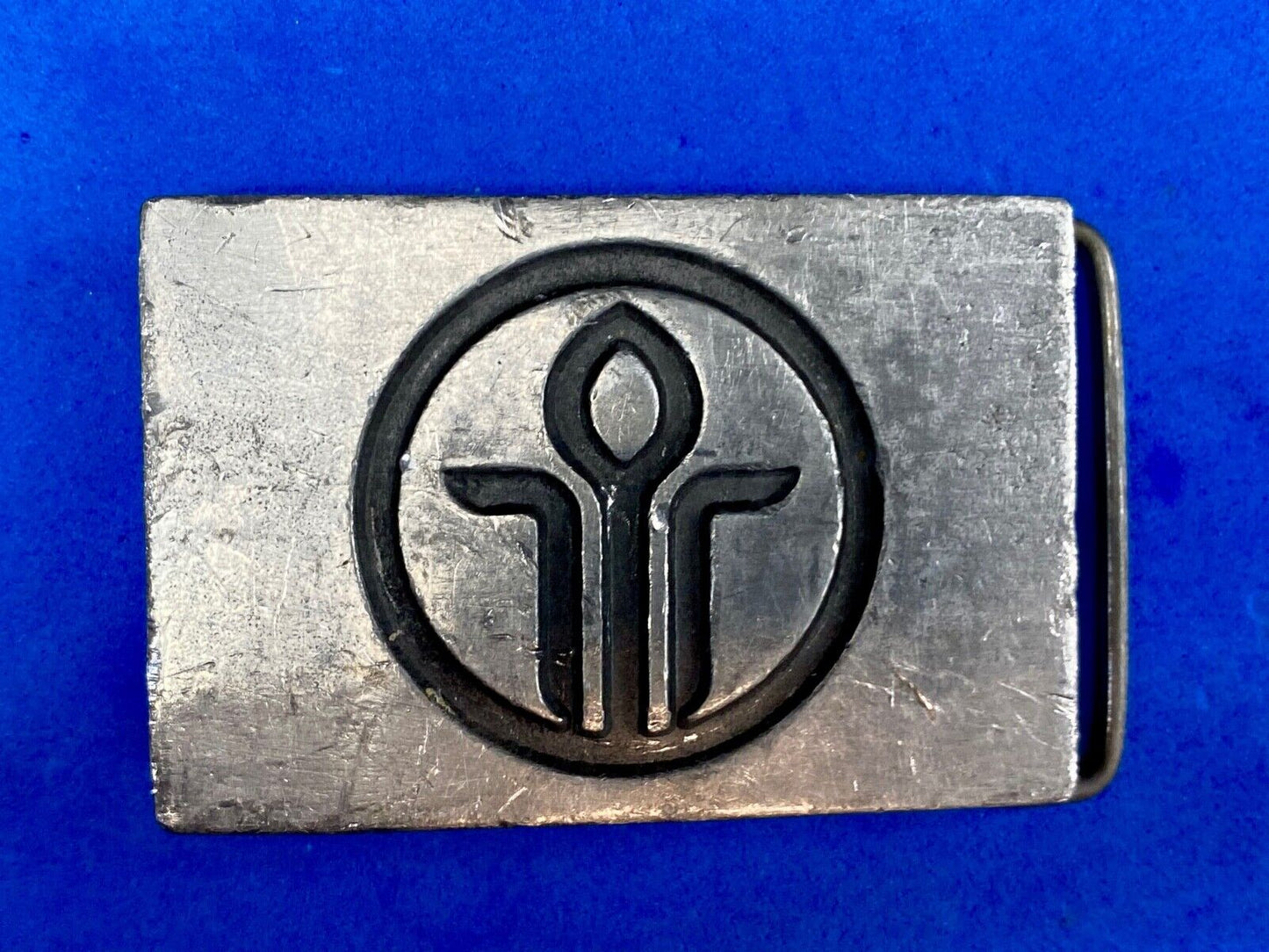 Vintage - unknown to me, power company? Natural gas Co. logo belt buckle
