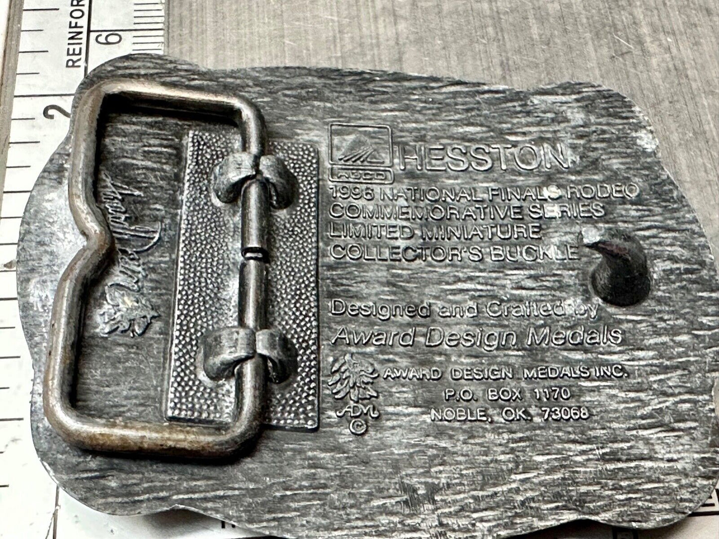 1996 Youth size NFR National Finals Rodeo ADM Kicking Bronc belt buckle