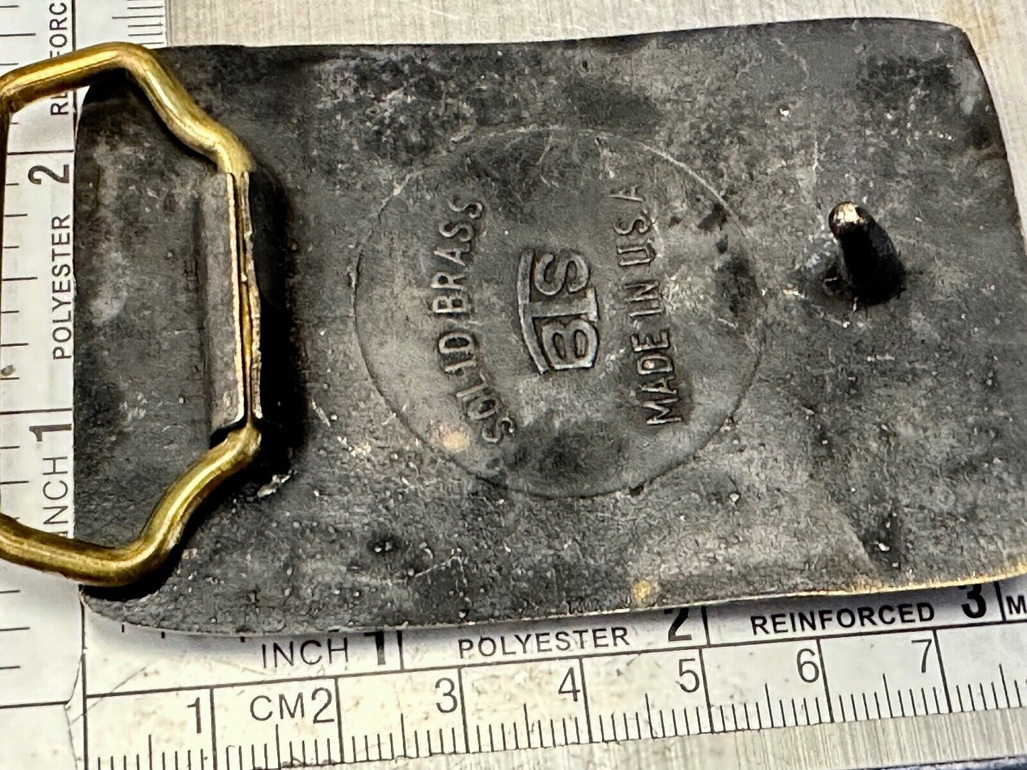 Black Powder Shooter Guns & Ammo Vintage Solid Brass belt buckle by BTS