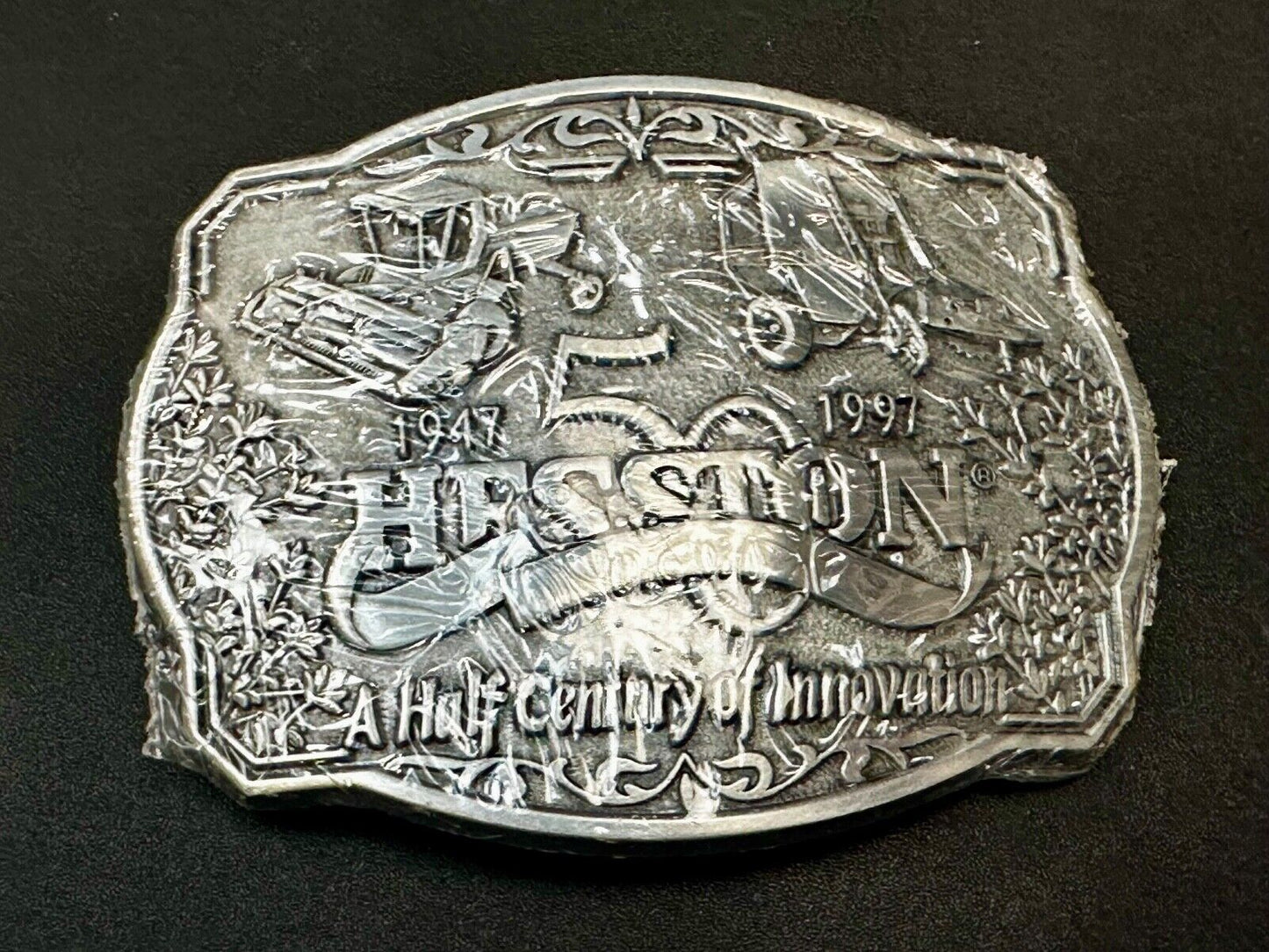 1997 ADM NATIONAL FINALS RODEO ADULT NFR NOS 50 YEAR ANNIVERSARY BELT BUCKLE