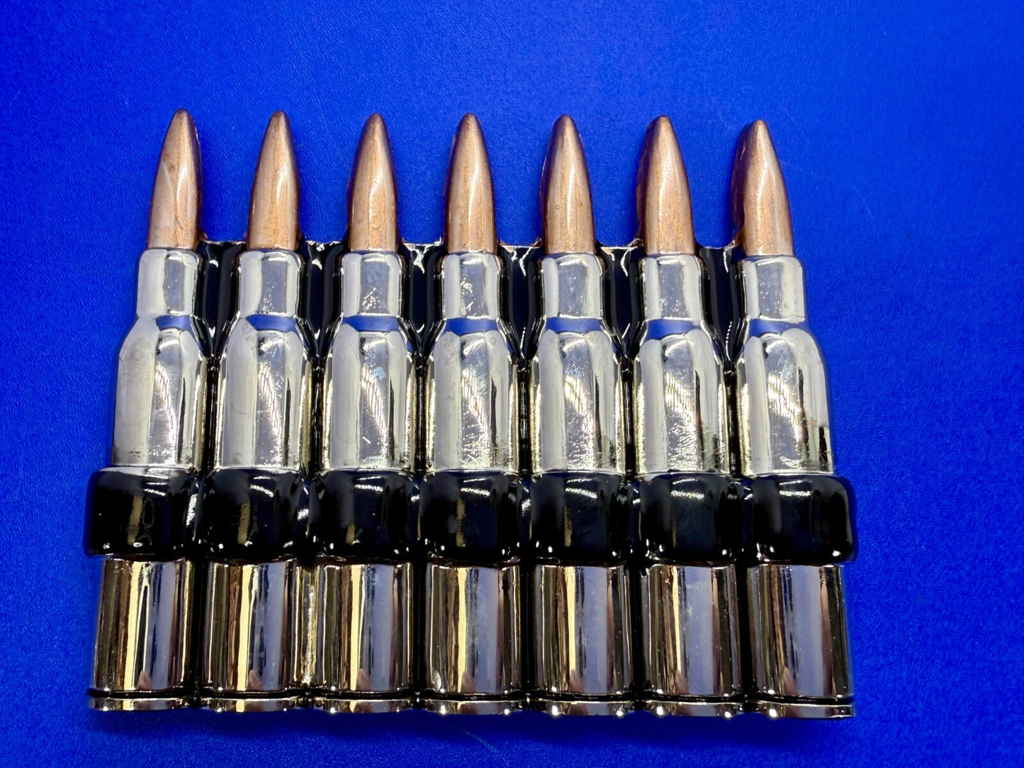 Ammo Bullets Clip MOS Figural Seven Shots Gun Collectors Heavy Large Belt Buckle