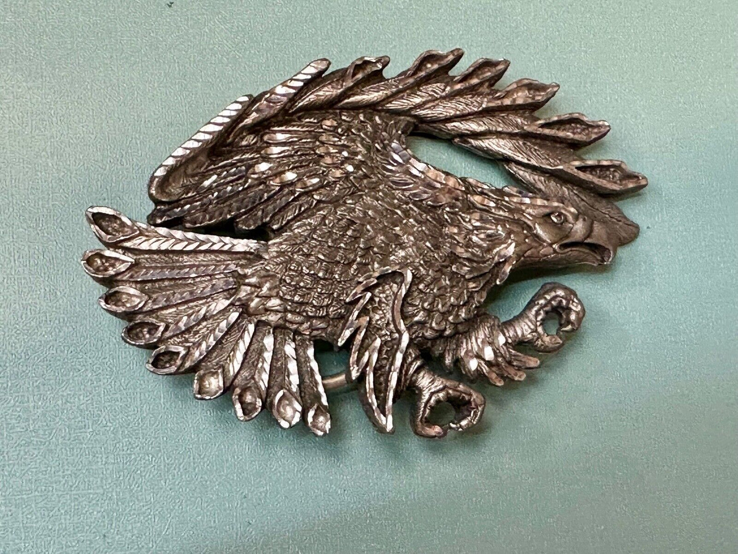 Vintage EJC EAGLE - Attacking Hunting Diving cutout belt buckle