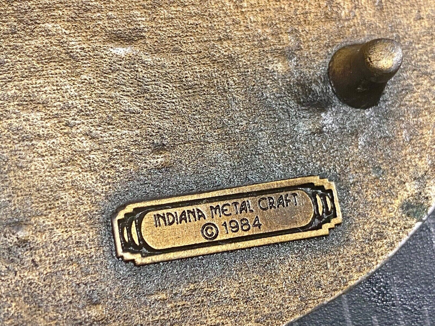 Vintage 1984 Michael Walters Industries Vintage Belt Buckle -Indiana Metal Craft