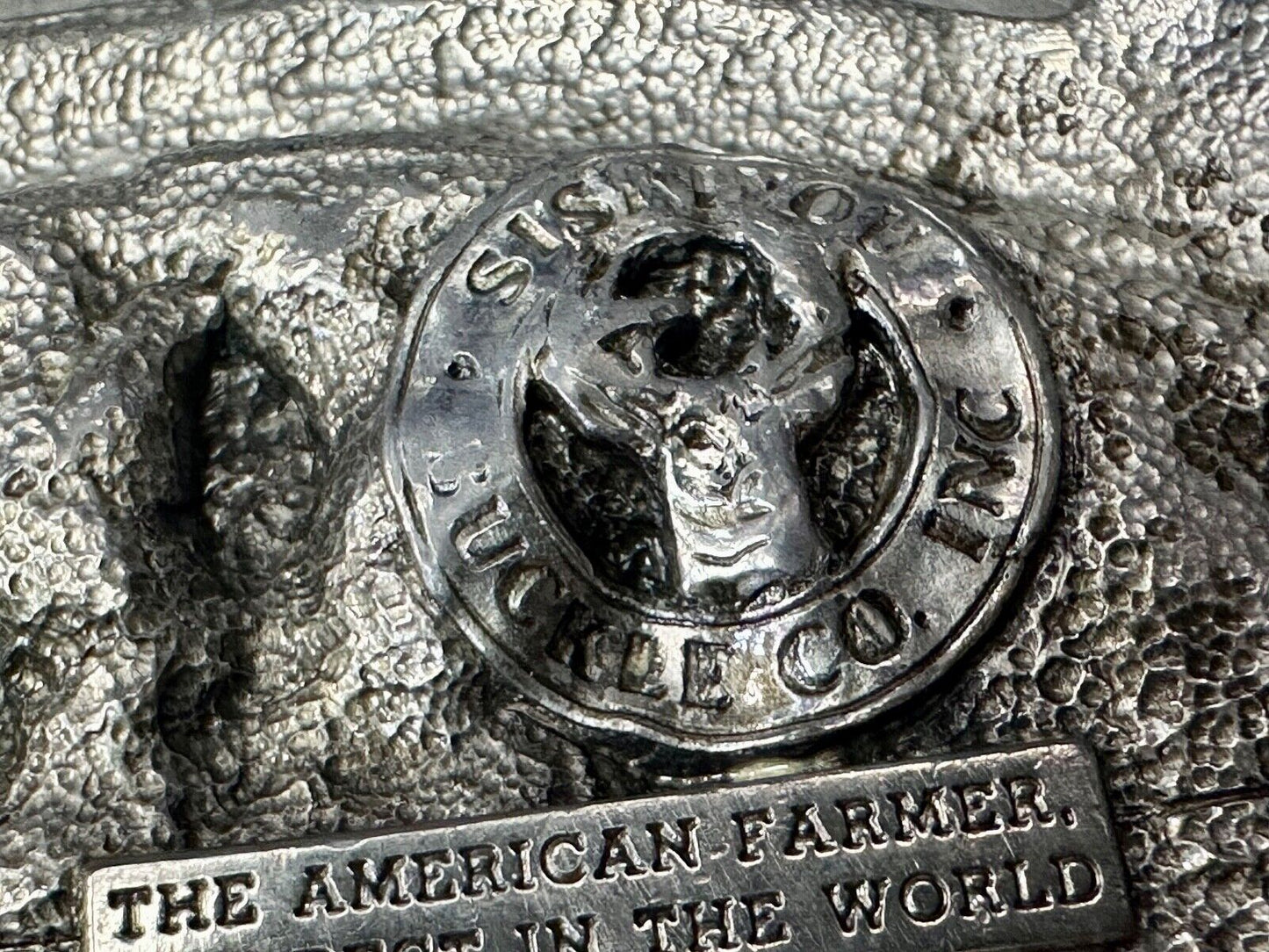 The American Farmer - Best in the World Im proud to be a farmer Vtg belt buckle
