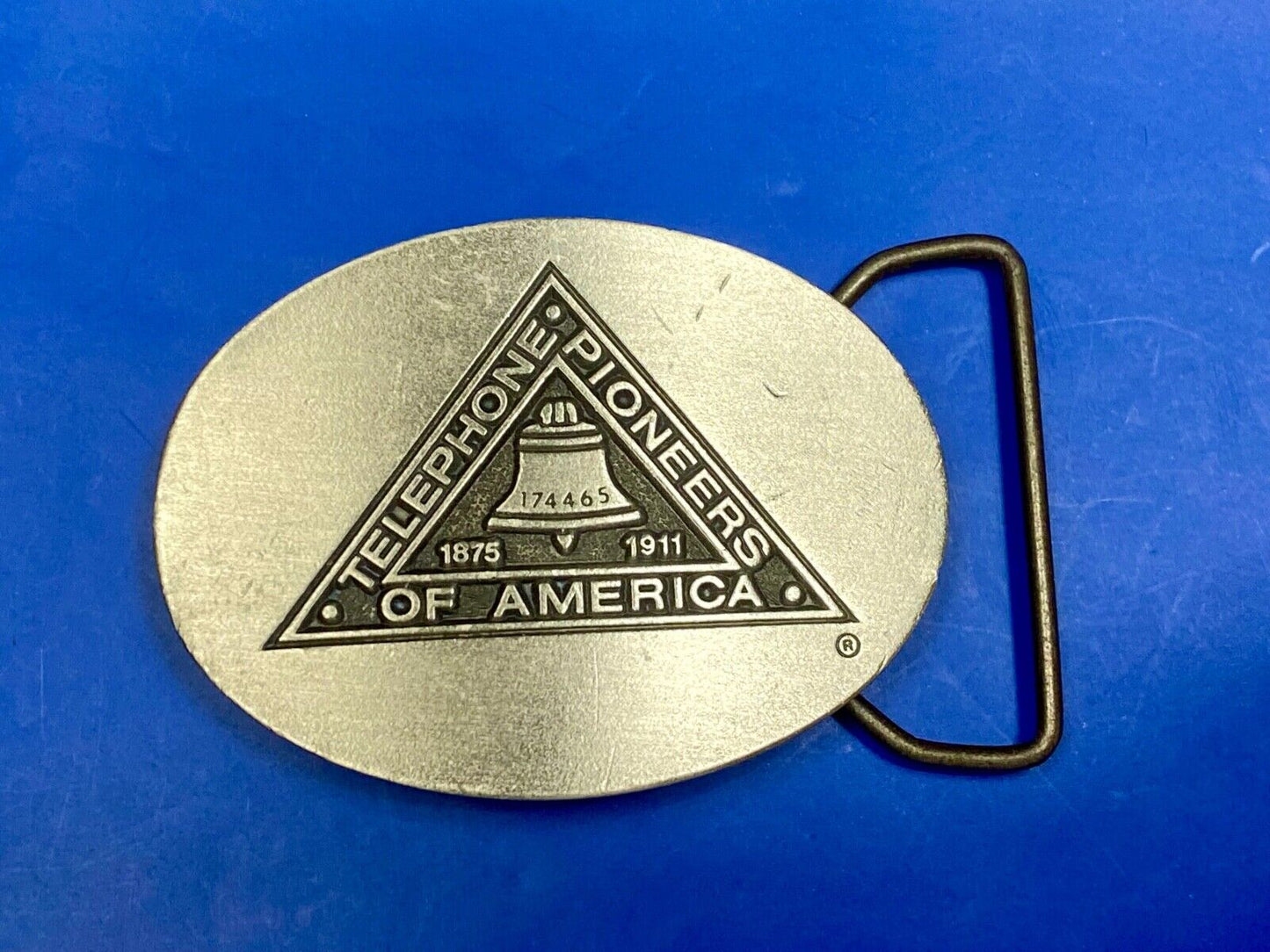Telephone Pioneer of America Vtg. Telecommunications Commemorative Baron Buckle