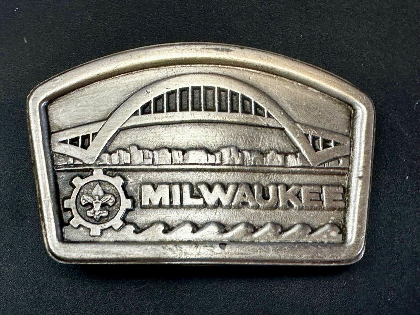 Be Prepared Do a Good Turn Daily Milwaukee Country Council BSA 1983 Belt Buckle