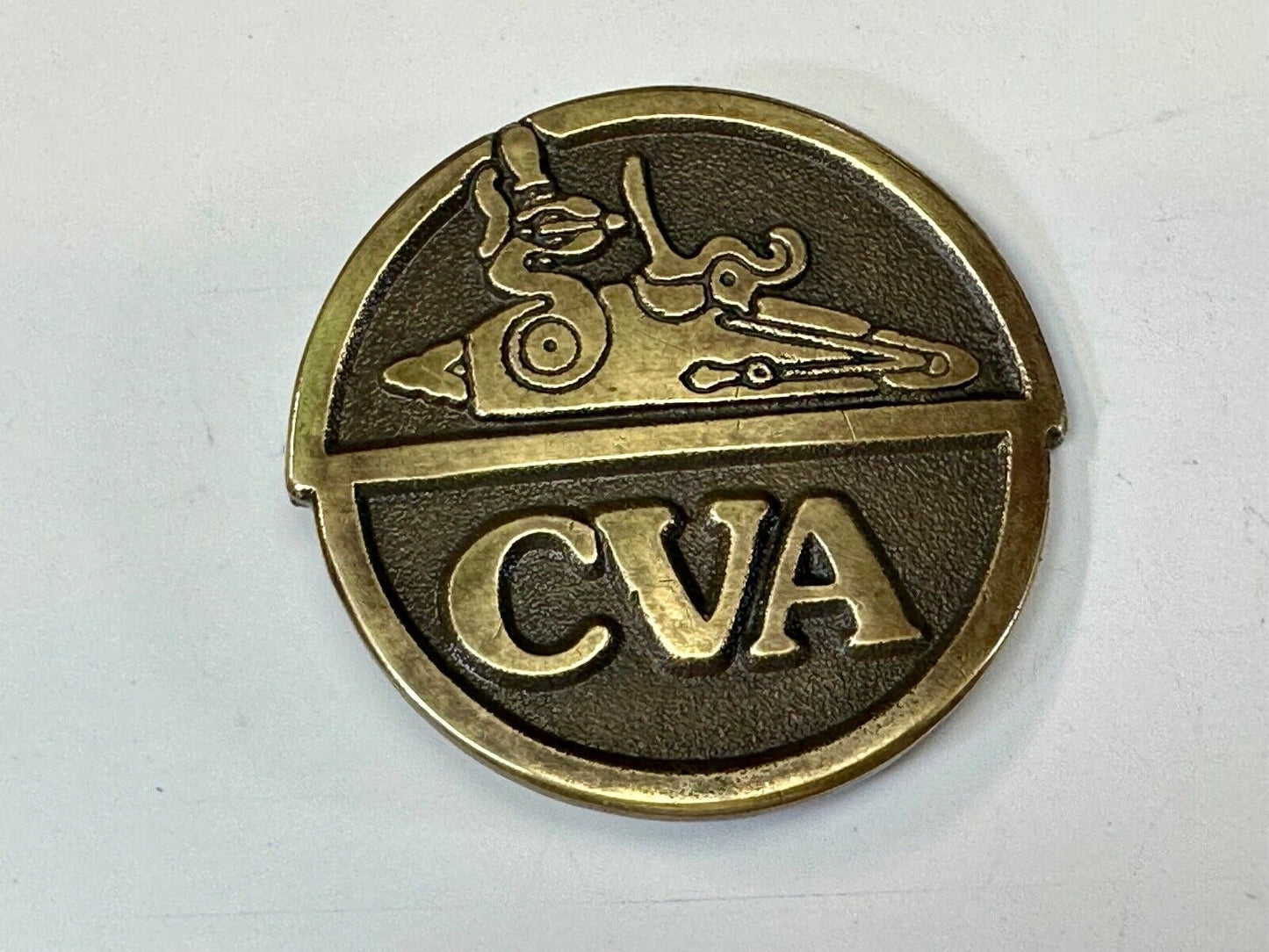 Vintage Connecticut Valley Arms CVA Mountain Rifle Gun Collectors Belt Buckle