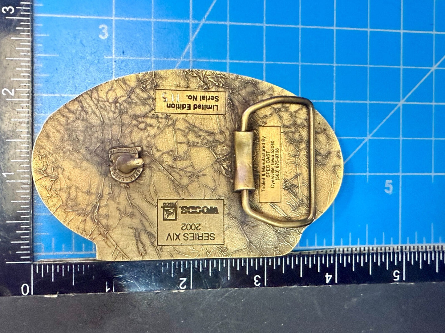 TISCO The Leader in Aftermarket Parts 65 Years 1937-2002 SPEC-CAST Belt Buckle