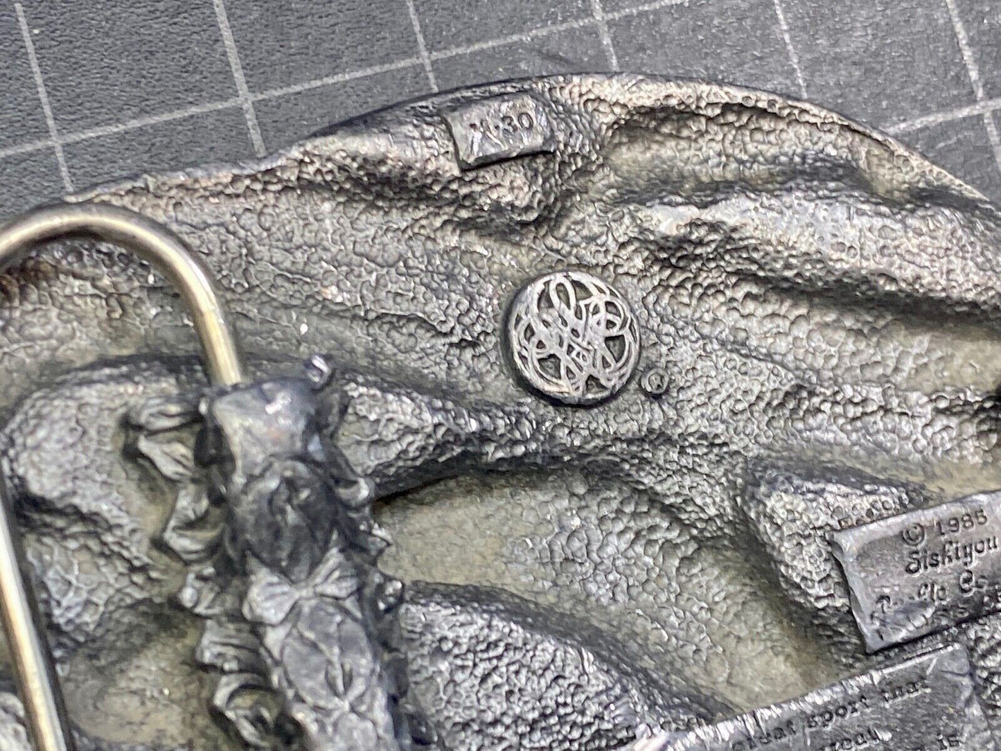 Vintage 1985 "I'd Rather Be Fishing" M-30 Pewter Belt Buckle - Perfect Gift!