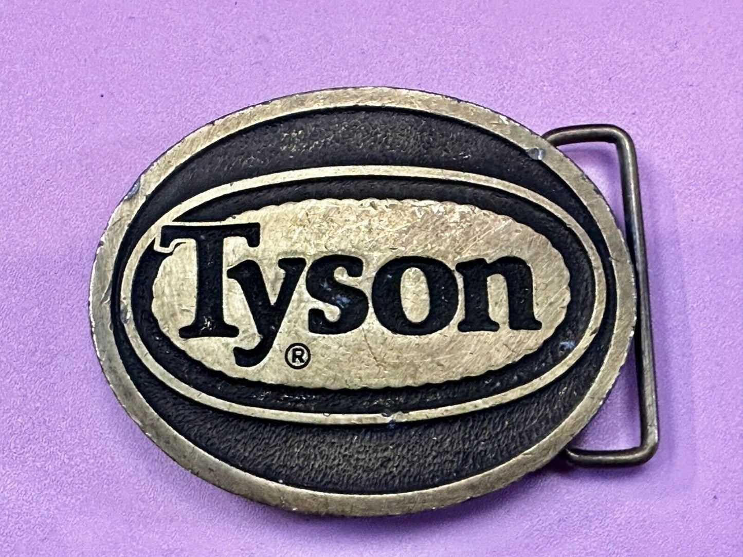 Tyson Food Brands Advertisement Vintage Belt Buckle CD Hit Made in Usa
