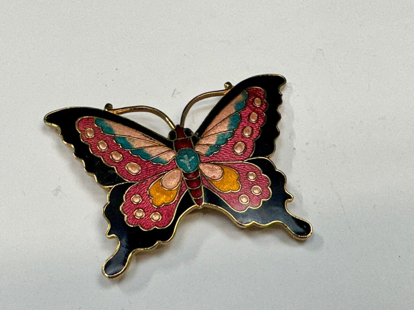 Beautiful India Inspired colorful butterfly shaped belt slide scarf clip