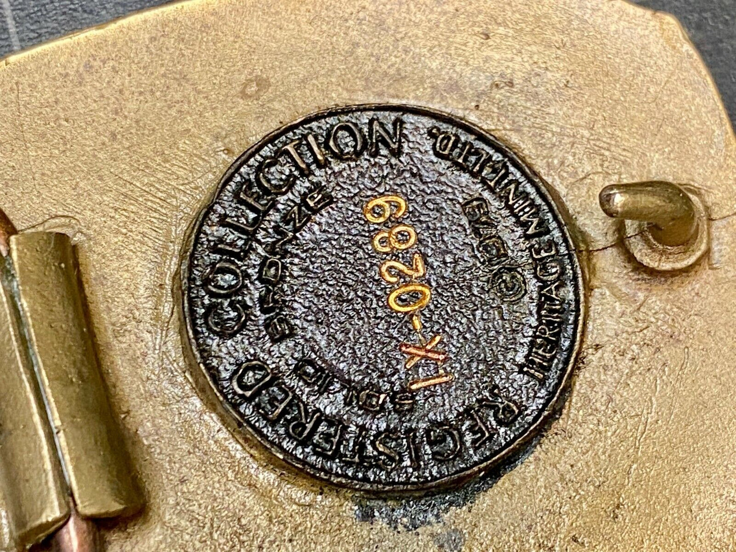 Vintage 1979 Aberdeen South Dakota 1889 Heritage Mint Solid Brass Belt Buckle