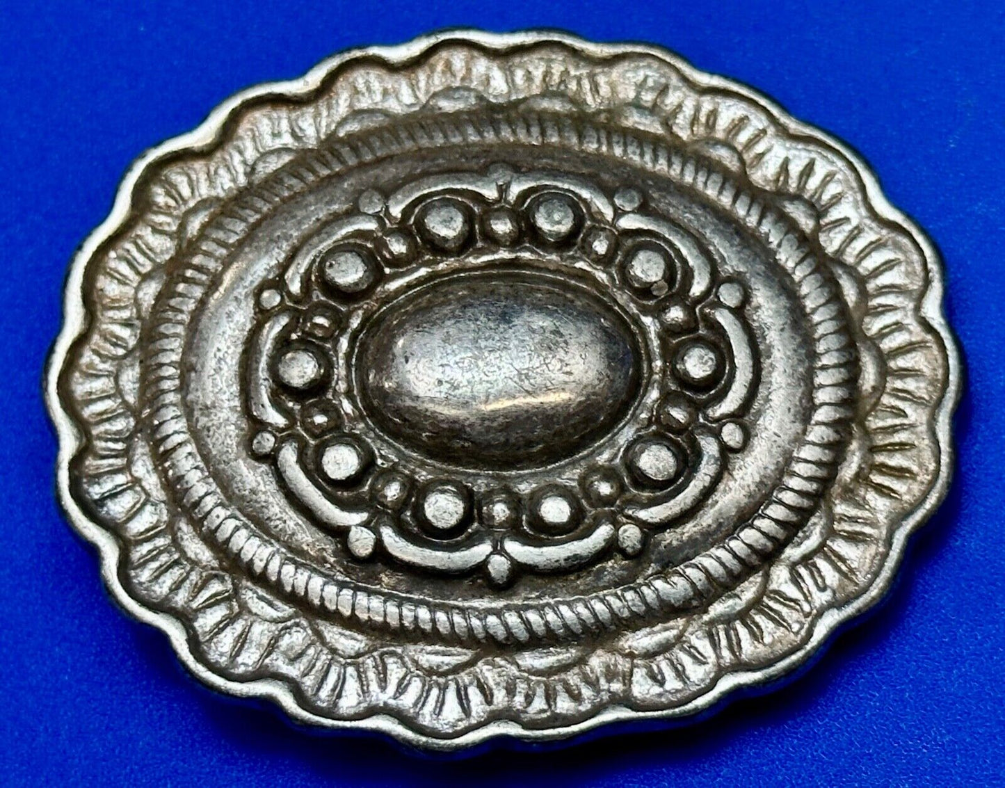 3" wide southwestern Concho Style Dress silver tone Belt Buckle