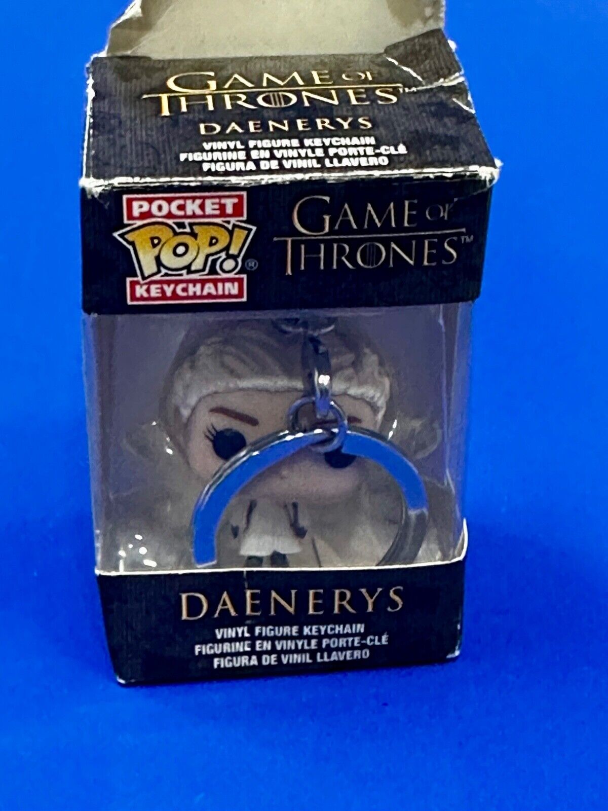 The Game Of Thrones Pocket Pop! Funko Of Daenerys With Dress White Keyring