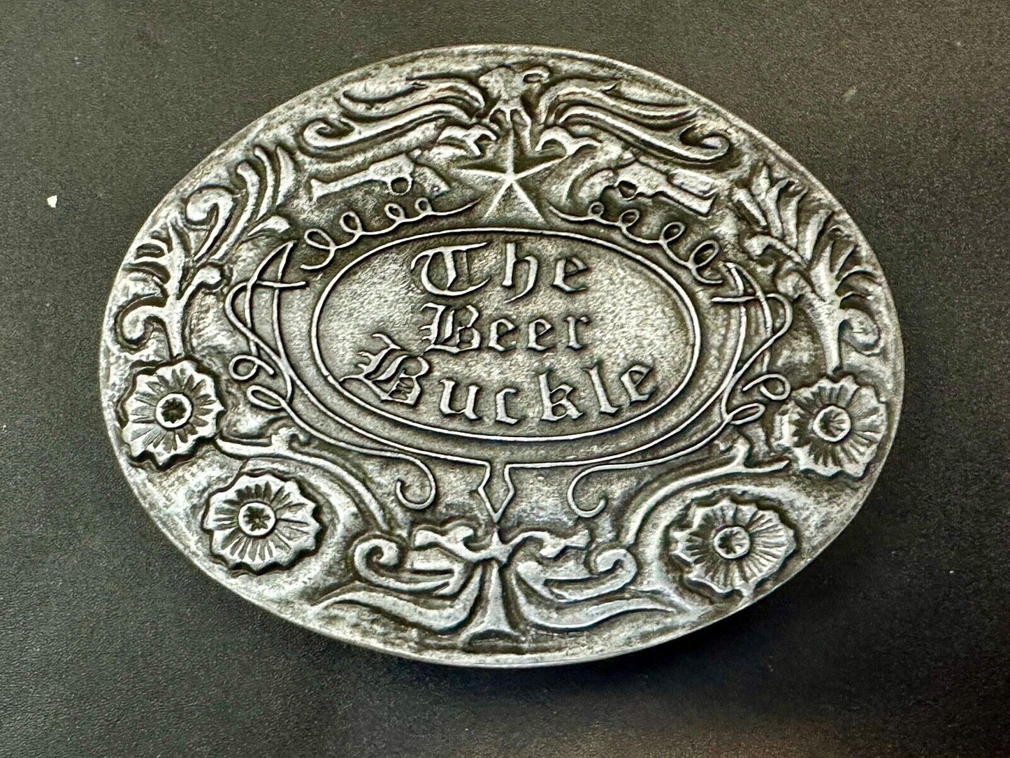 Bev Buckle The Beer Buckle Beverage Can Holder USA made Belt Buckle