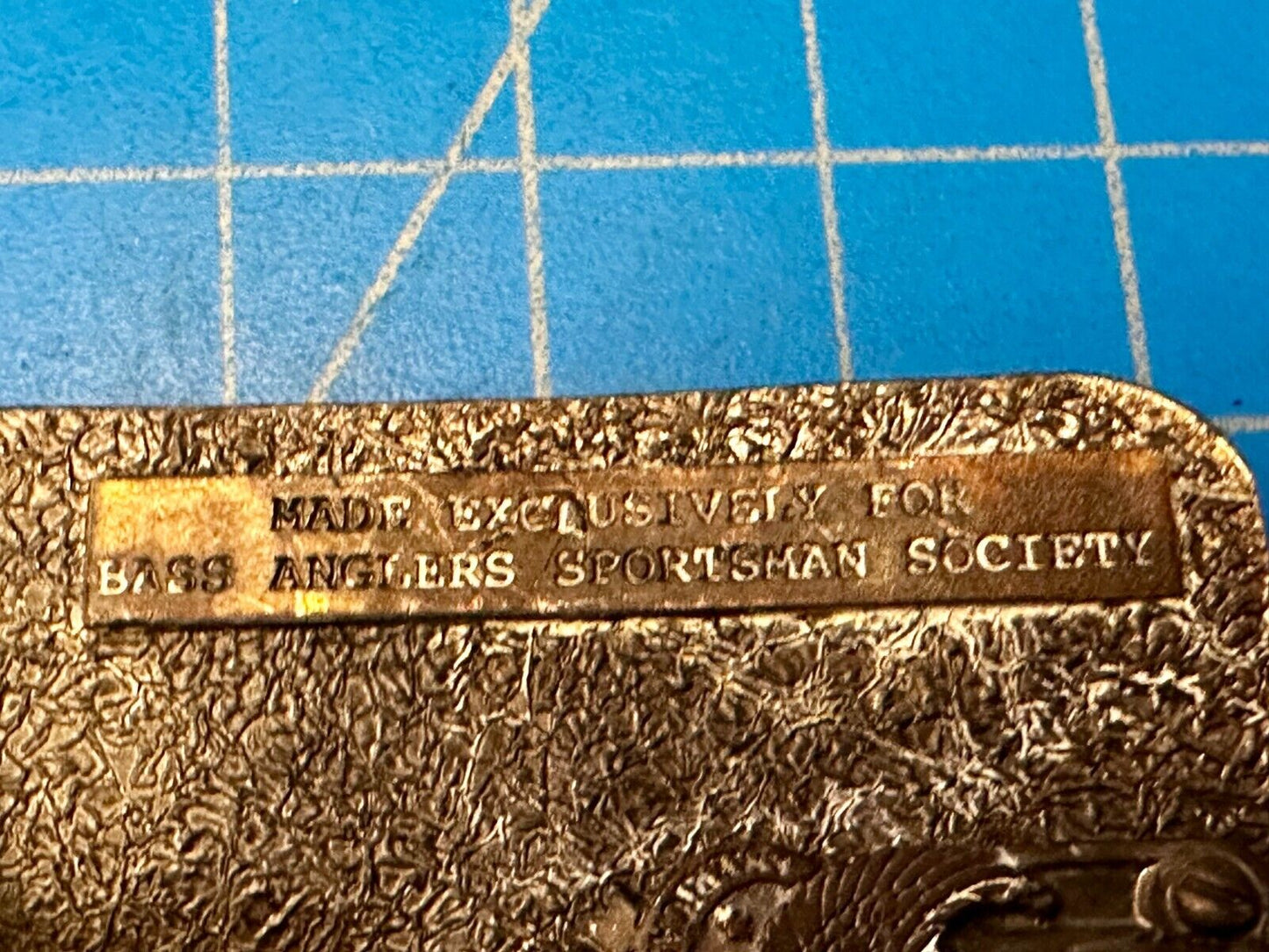 1988 Bass Anglers Sportsman Society Club Great American Belt Buckle