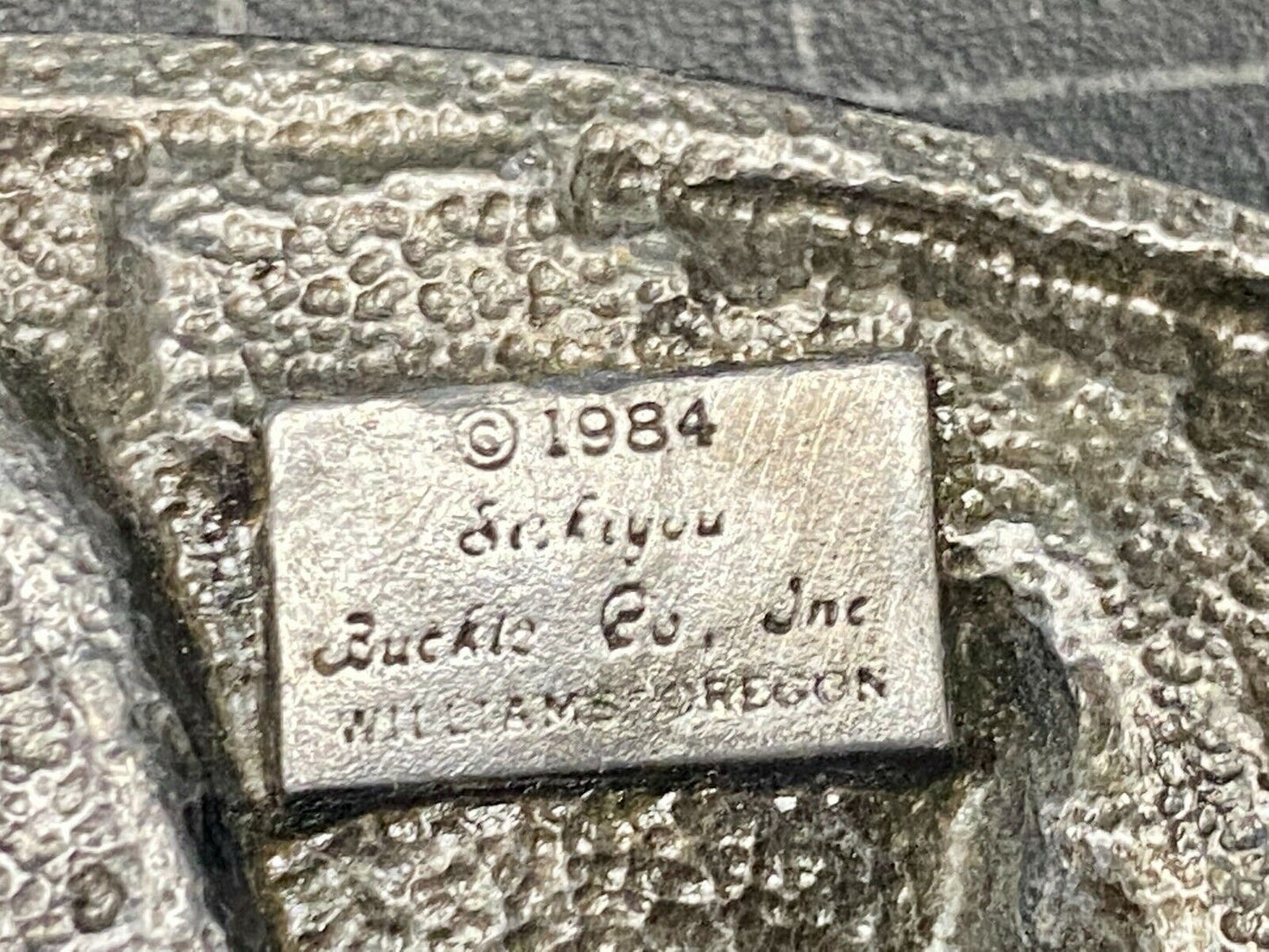 Vintage 1984 Siskiyou State Of Alaska Belt Buckle - Gold Panning, Eagle