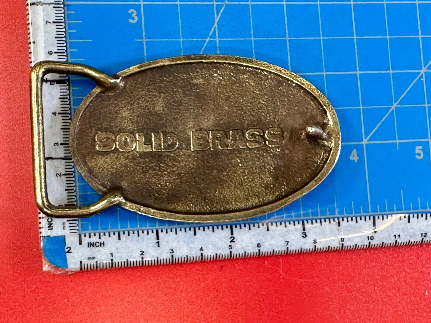 Vintage 75 BASSETT Furniture 1902 - 1977 solid brass belt buckle