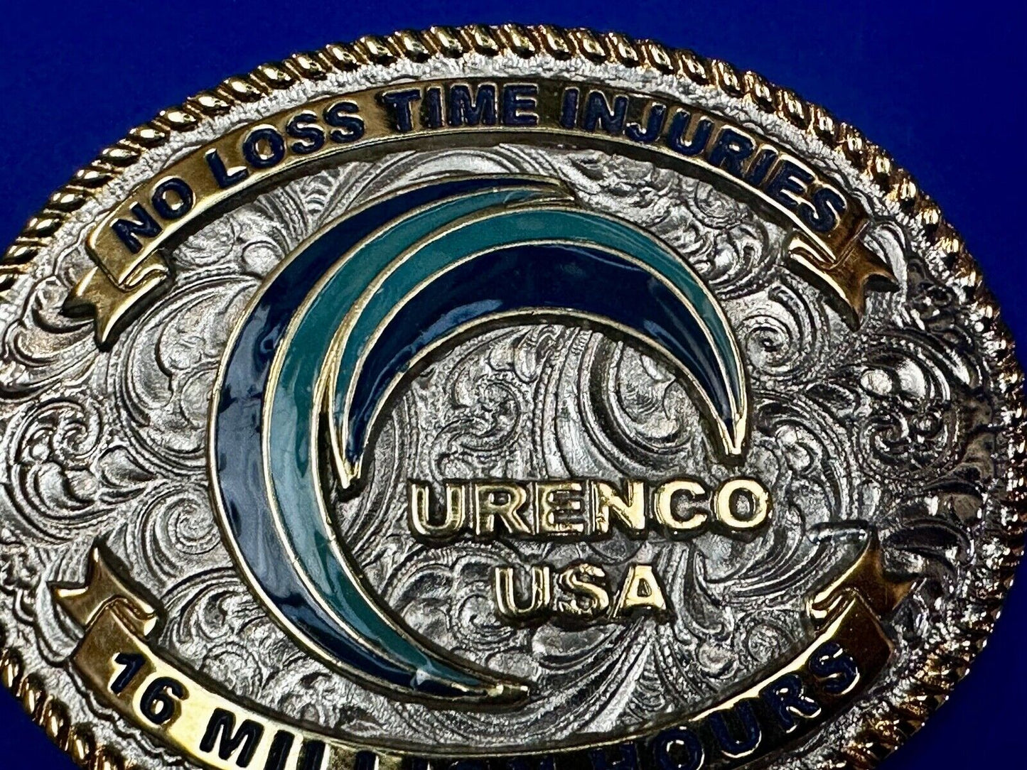 URENCO USA New Mexico No Loss Time Injuries 16 Million Hours Belt Buckle by JIM