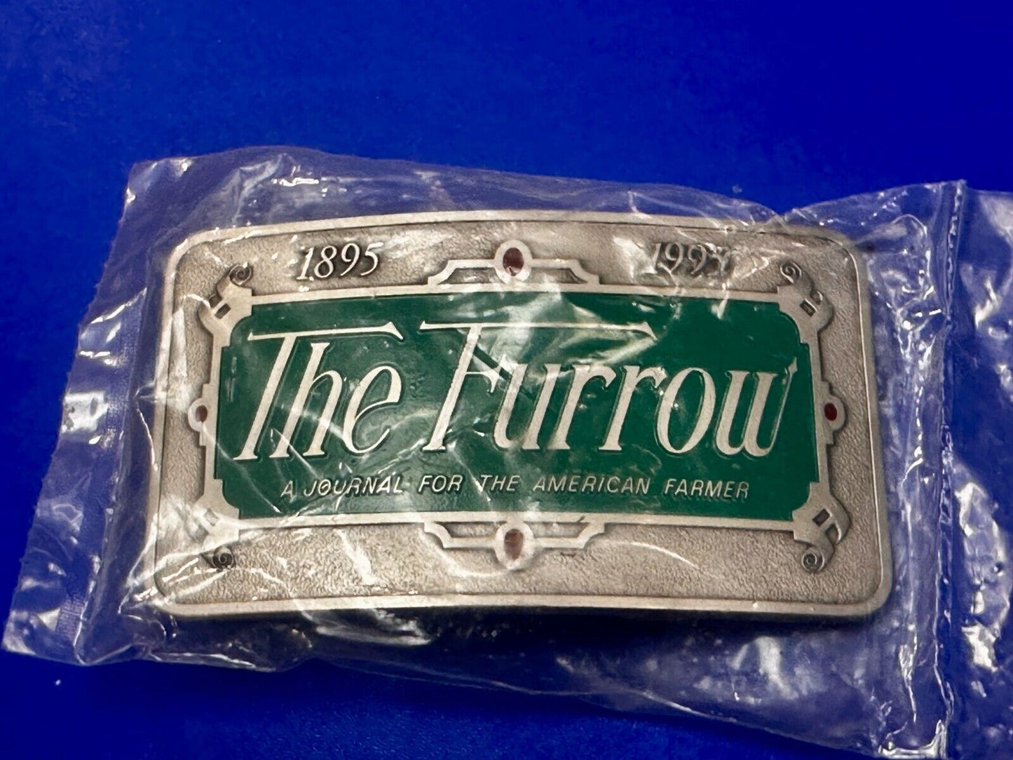 The Furrow A Journal For The American Farmer VTG 1995 NOS John Deere Belt Buckle