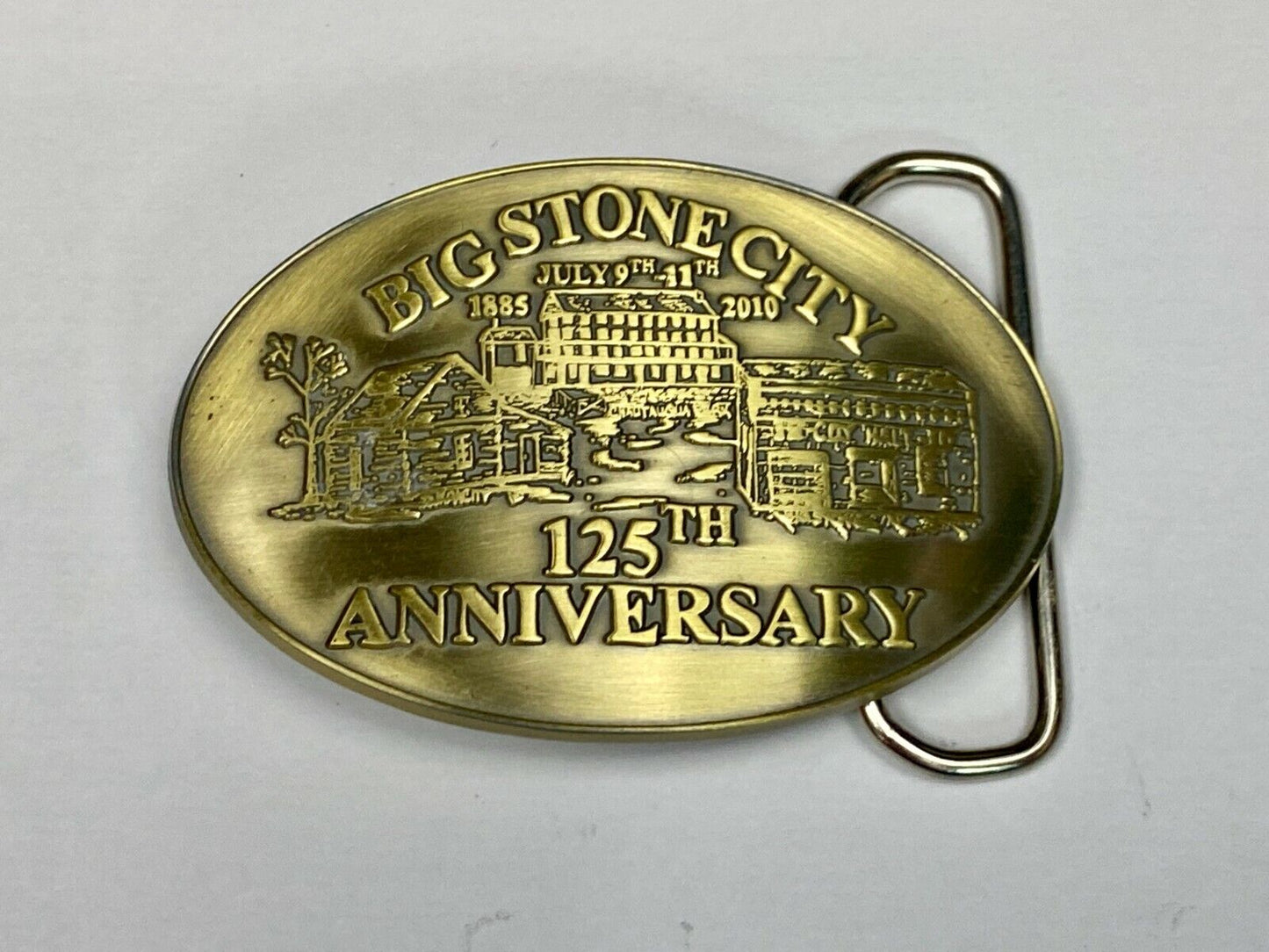 Big Stone City 125Th Aniversary 2010 Commemorative Celebration Belt Buckle
