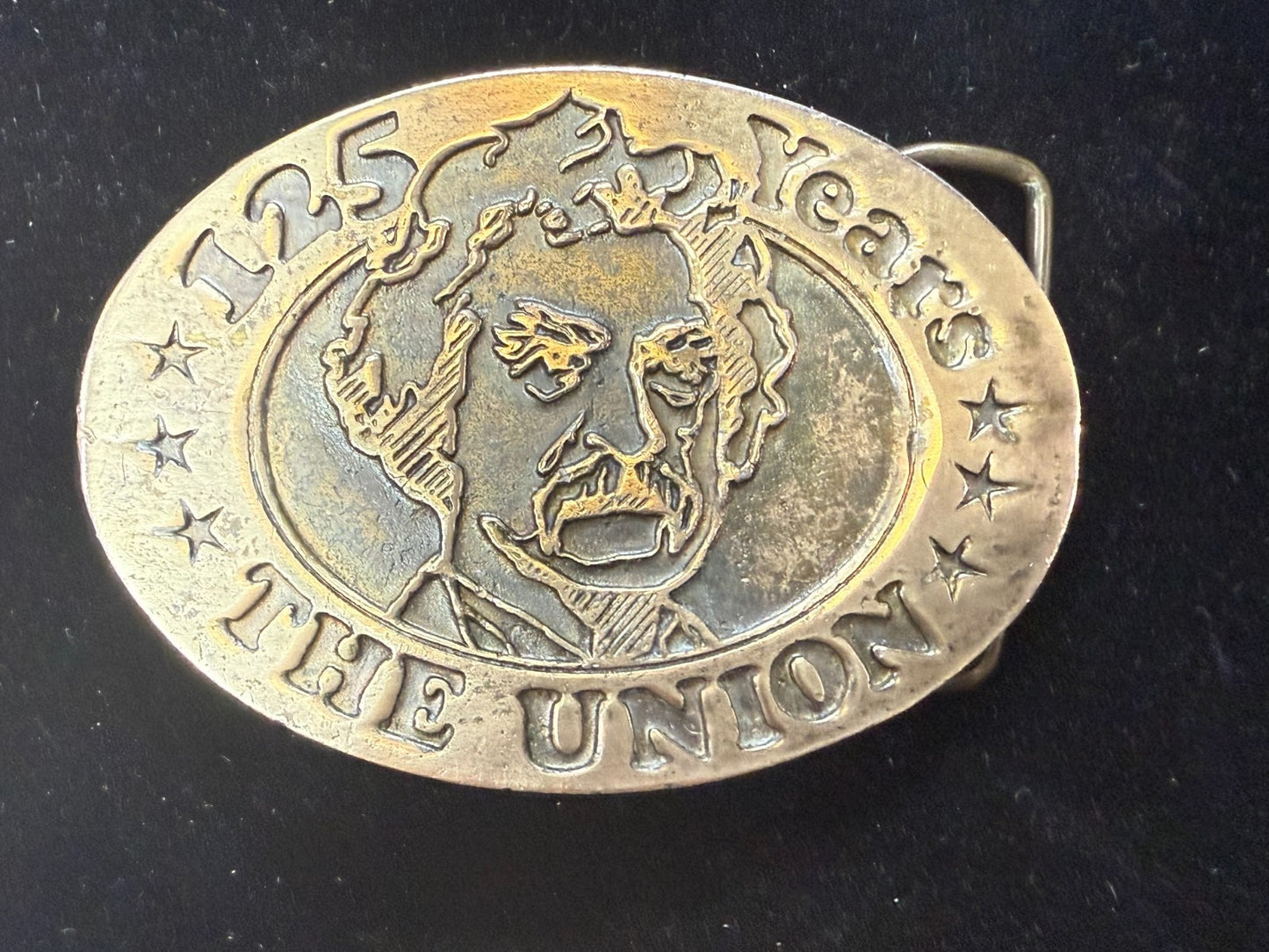 The Union American Civil War 125 Years Grant Clemens Twain Cal Metal Belt Buckle