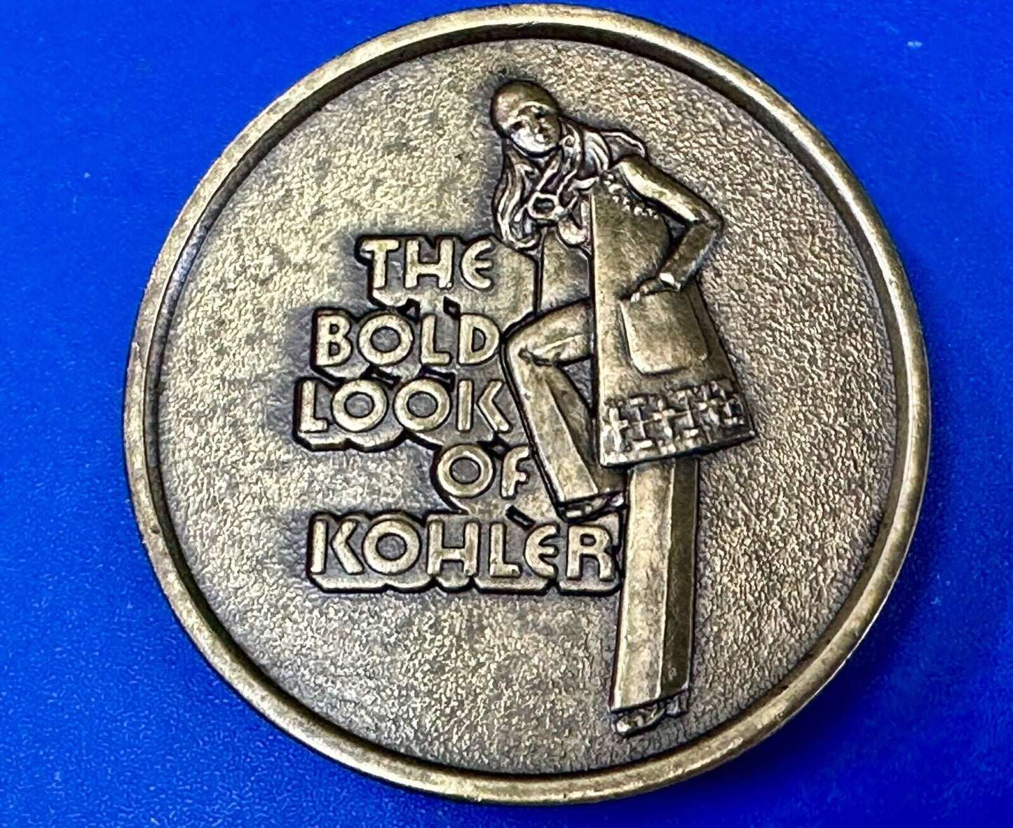 The Bold Look of Kohler - Vintage 1977 Lewis round Limited Edition belt buckle