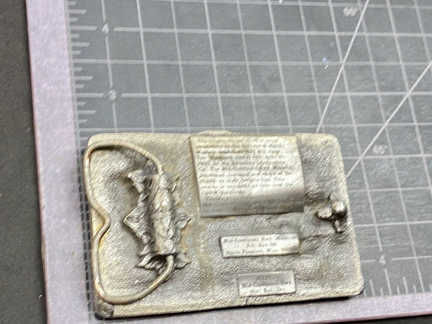 1980’s Mid Century Railroad Museum Steam Locomotive Train Belt Buckle