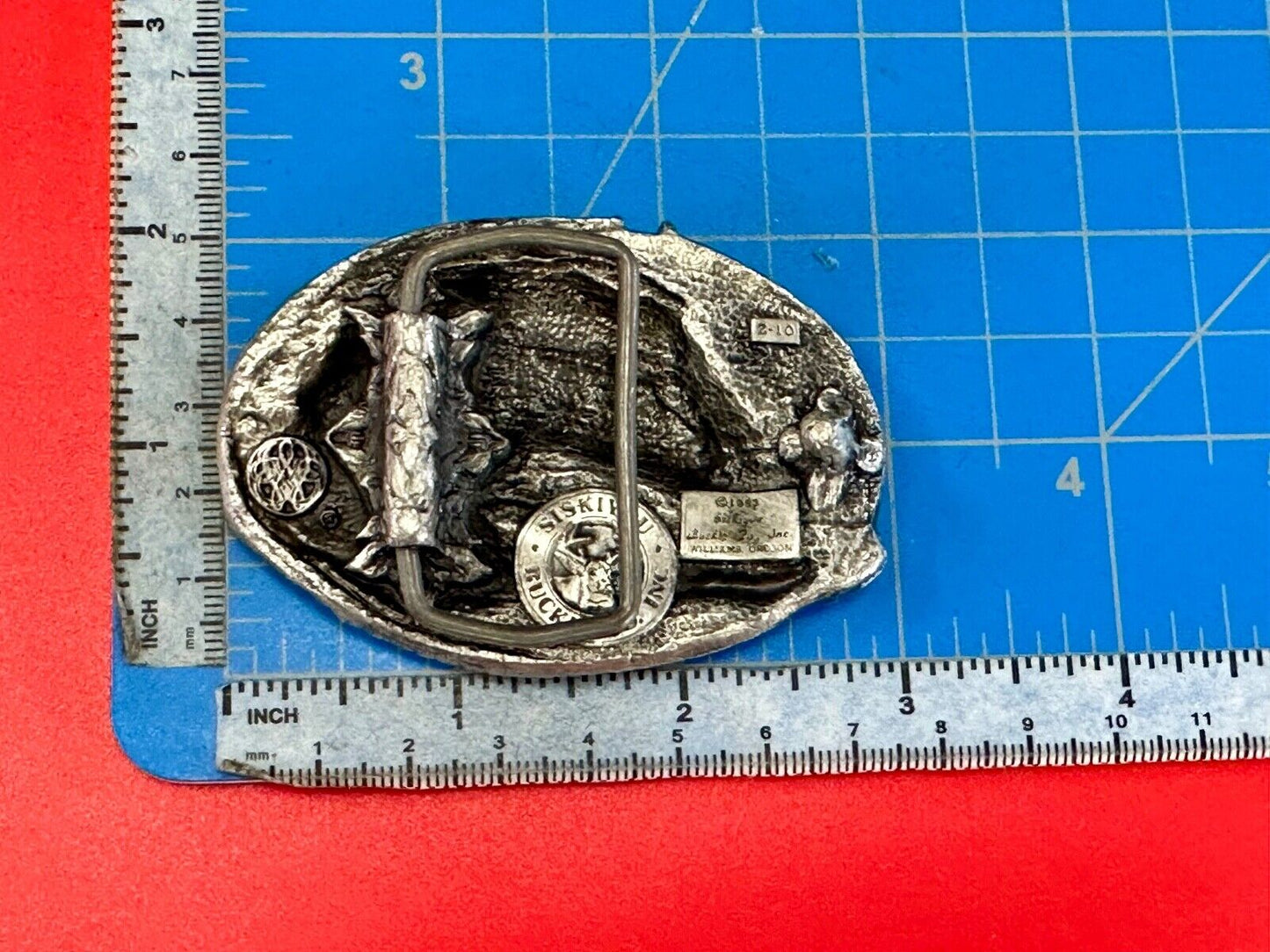 Vintage 1983 Cowboys Horse Lovers spurs siskiyou RARE belt buckle
